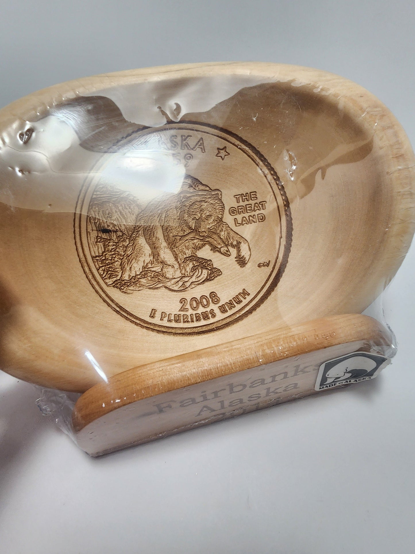 The Great Alaskan Bowl Wooden Bowl - Alaska - Alaska Sovereign - Wildlife - Wooden Bowl - Alaskan - Grizzly Bear - Grizzlies