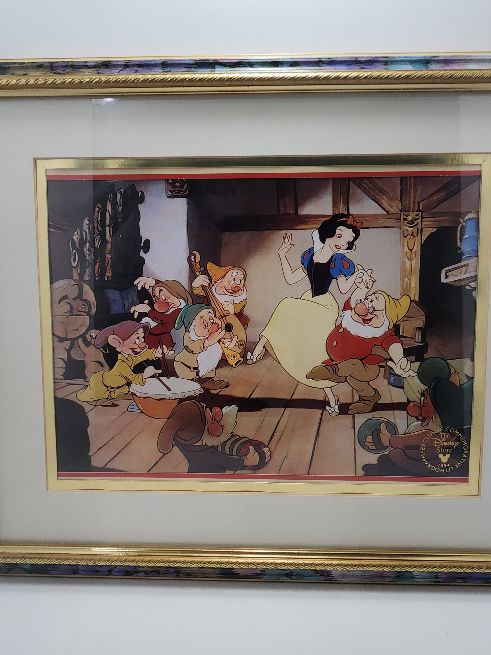 Snow White Official Disney Store Exclusive Lilthograph Framed Artwork - Disney - Disney Store - Disney Exclusive - Snow White - Seven Dwarfs