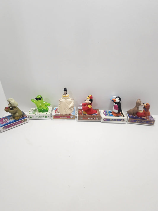 Disney 1998 Vhs Toys Set Of 6 Complete Set - Vhs Toys - Disney Vhs - Disney Toys - McDonald's Toys - Vintage Toys - Fast Food Toys