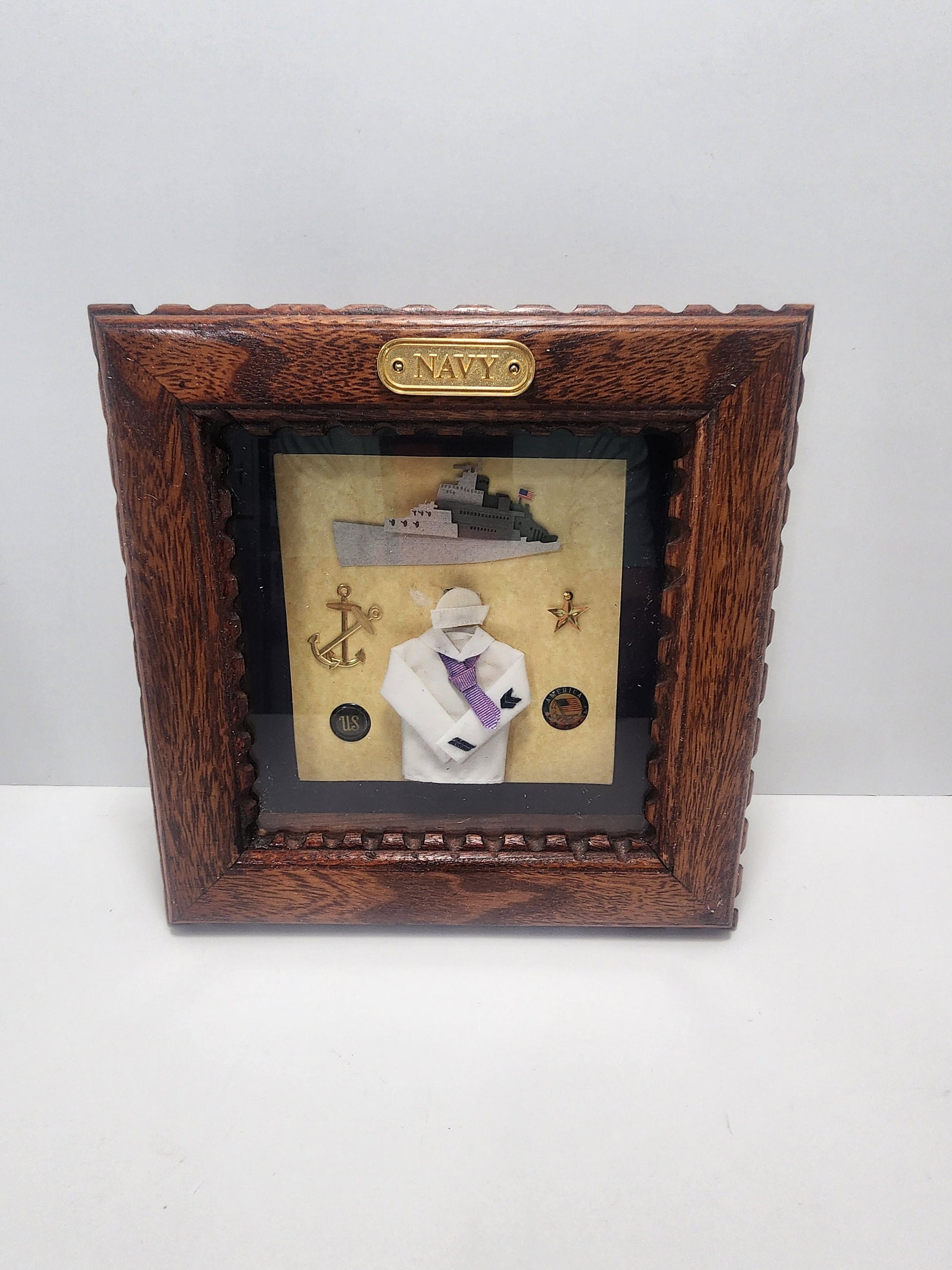 Navy Decorative Wall Hanging Plaque - Navy - Service Gift - Navy Gift - Army - Army Decor - Veterans - Veterans Day - Veterans Gift