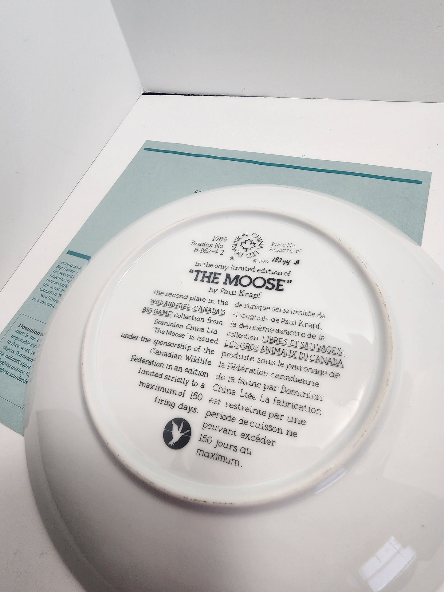 Wildlife Collectors Plates Artic Wolf Family and The Moose - Royal Grafton - Plates - Wildlife Plates - Wolf - Animals - Paul Krapf