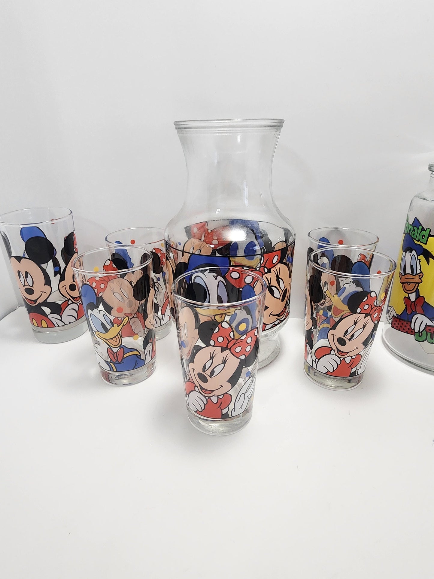 Disney Micky and Minnie Mouse Pitcher Set Of Glasses - Anchor Hocking - Pitcher - Drinkware - Disney - Glasses - Pitcher - Jars