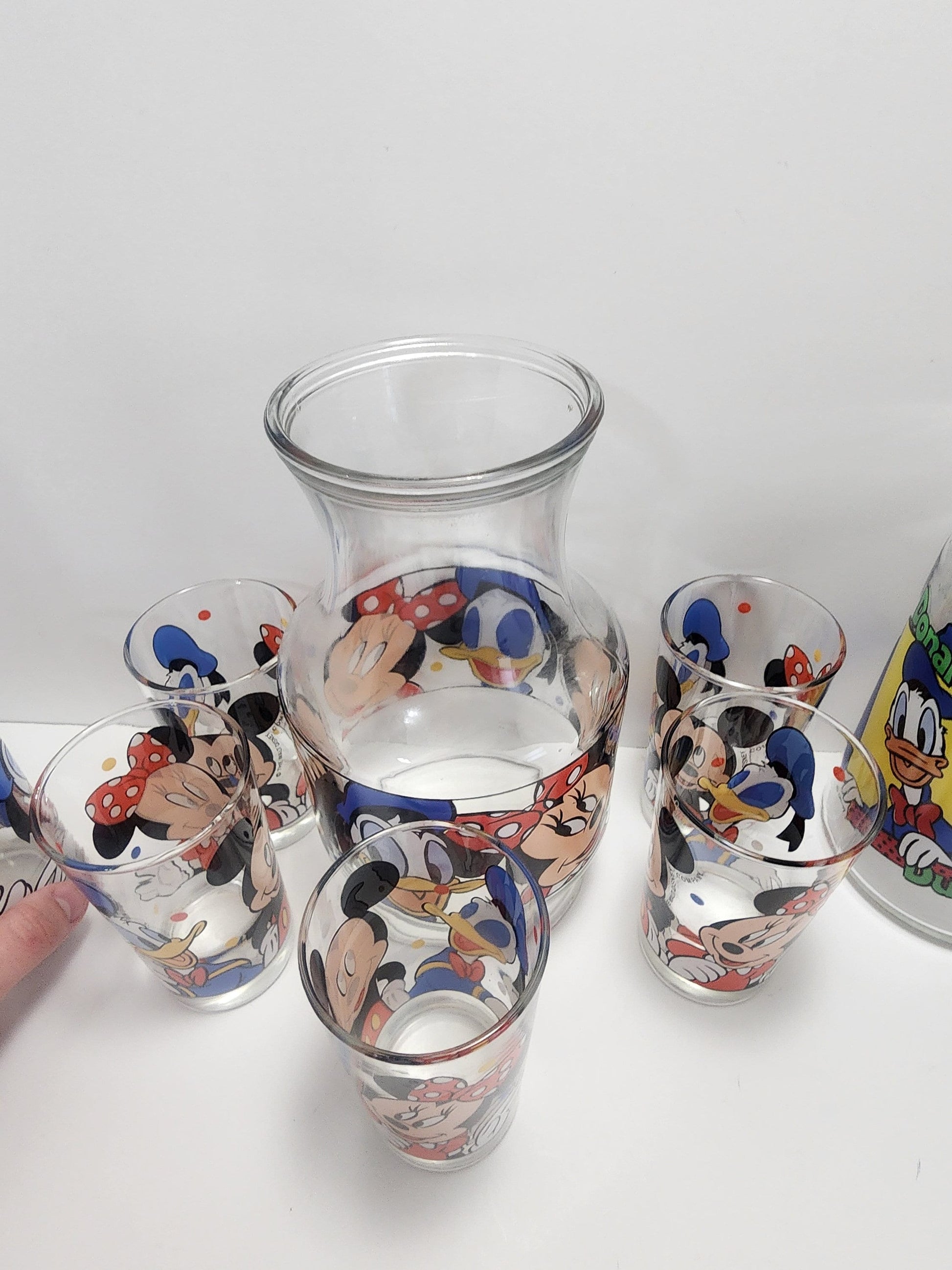 Disney Micky and Minnie Mouse Pitcher Set Of Glasses - Anchor Hocking - Pitcher - Drinkware - Disney - Glasses - Pitcher - Jars