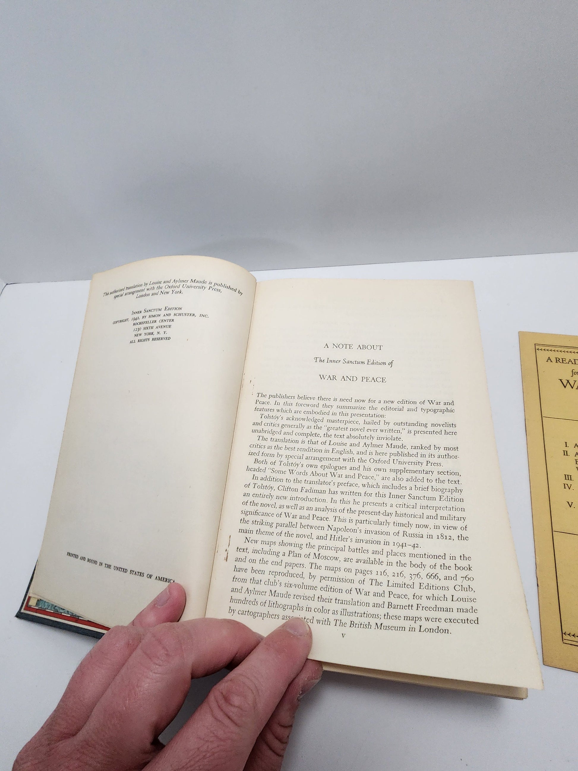 War and Peace 1942 Leo Tolstoy Sactum Edition