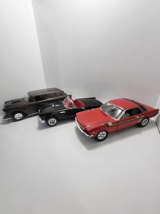 1950s Model Cars Ford and Chevrolet - Model Cars - Toy Cars - Cars - Vintage Cars - Chevrolet - Ford - Ford Thunderbird - Chevrolet Nomad