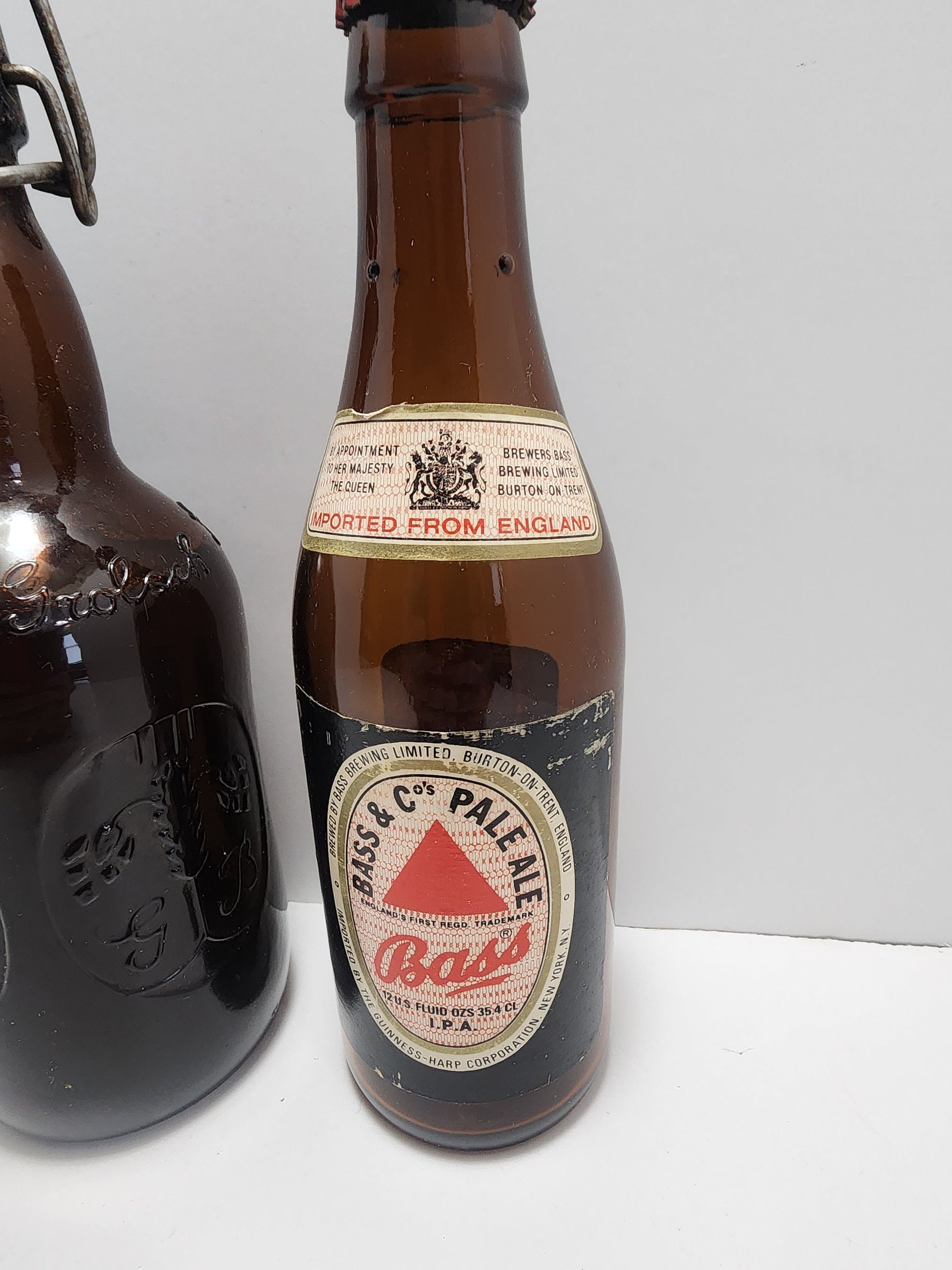 Vintage Beer Bottles - Grain Belt Beer - Grolsch Amber Beer Bottle - Beer Bass Pale Ale - Beer Bottles - Pale Ale - Ale - Vintage Beer