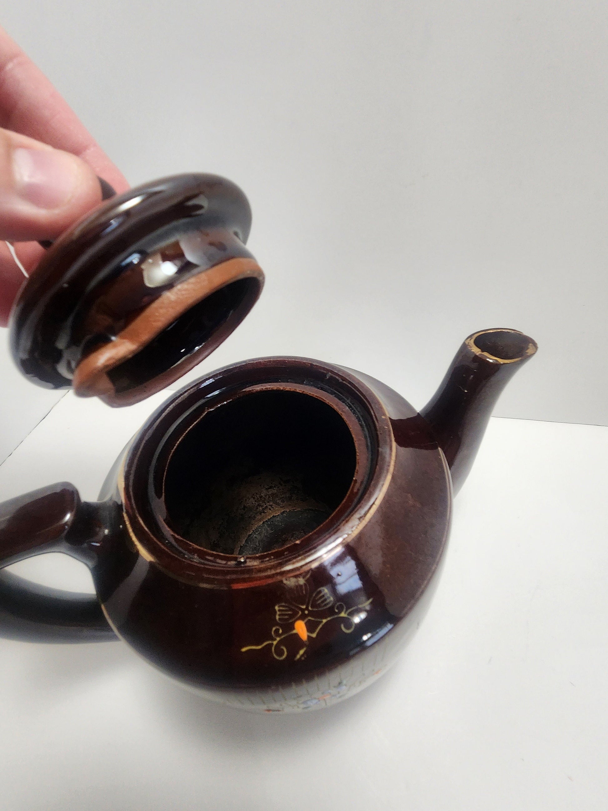 Ceramic Vintage Brown Teapot - Ceramic Teapot - Teapots - Vintage Teapot - Homemade - Tea Set - Pots