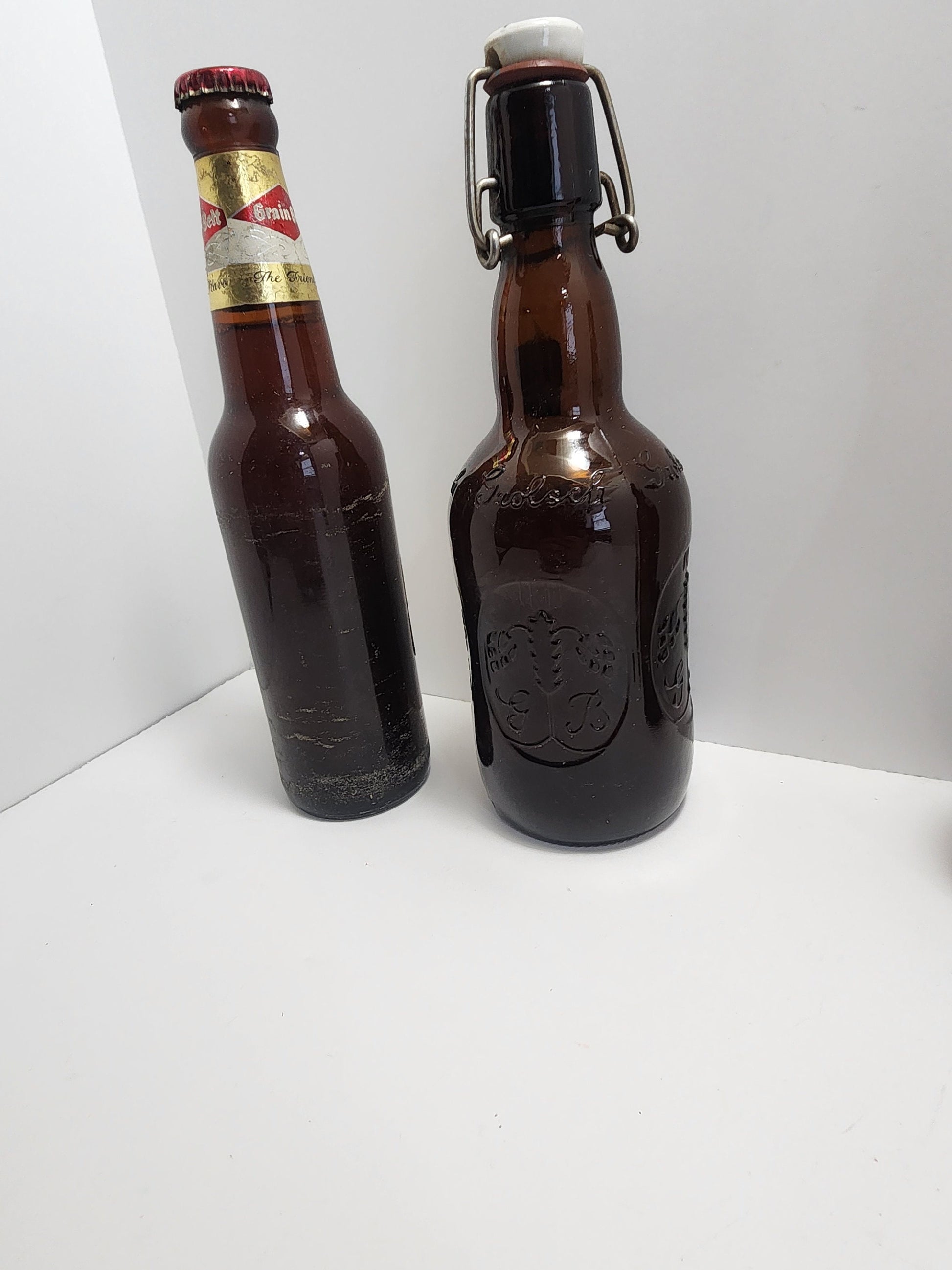 Vintage Beer Bottles - Grain Belt Beer - Grolsch Amber Beer Bottle - Beer Bass Pale Ale - Beer Bottles - Pale Ale - Ale - Vintage Beer
