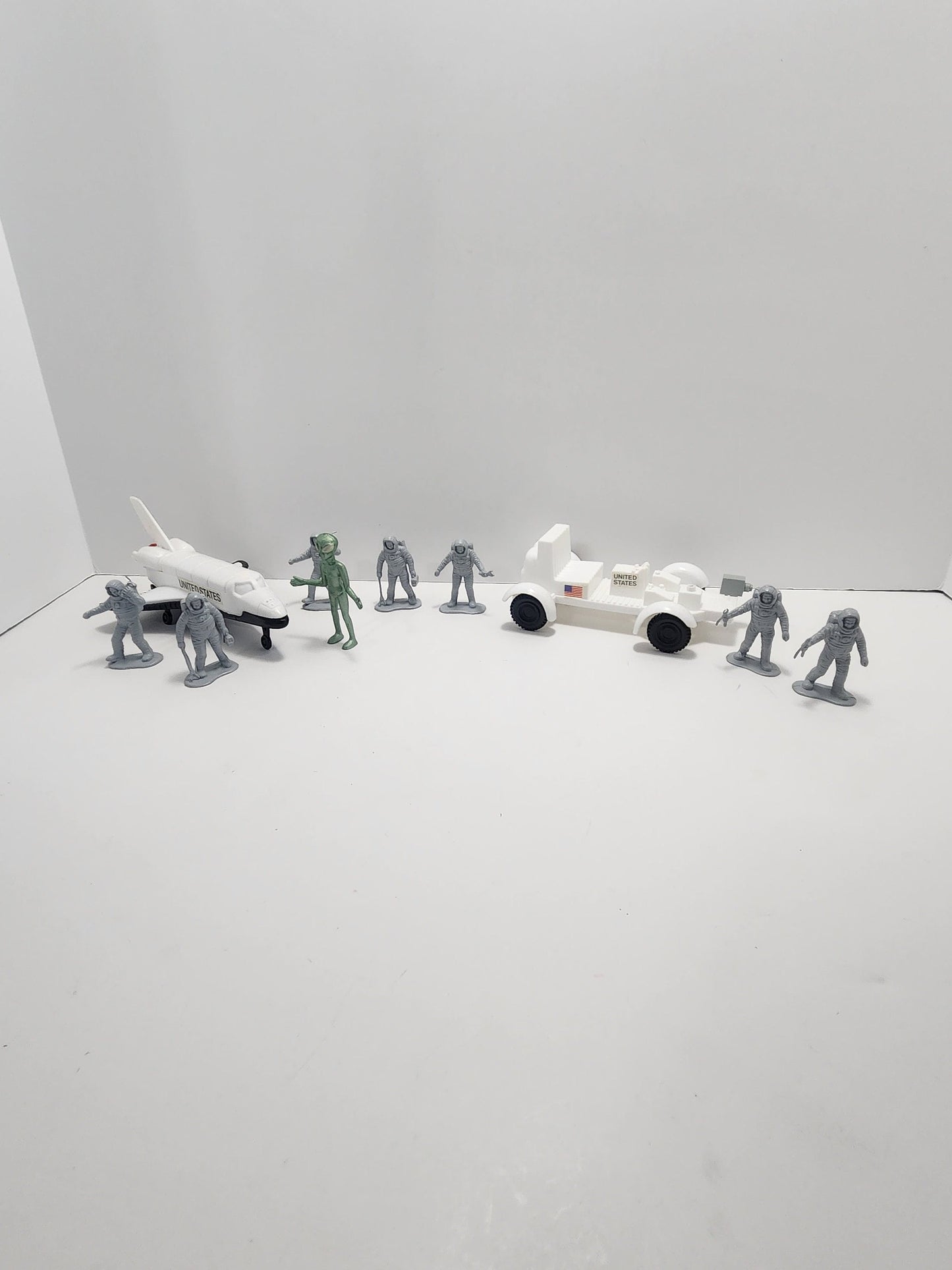 Space Ship and Astronaut Action Figure Toy Lot