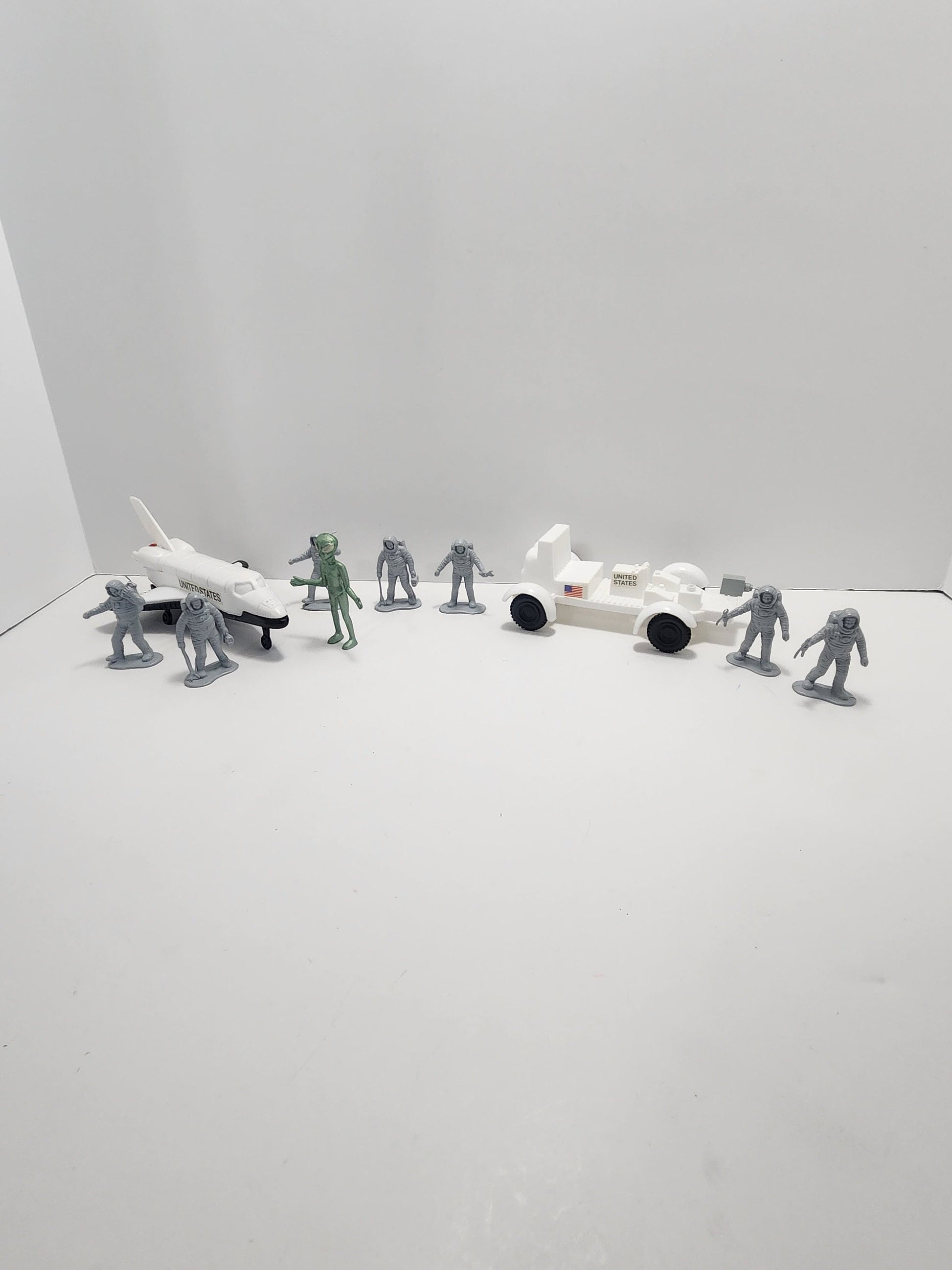 Space Ship and Astronaut Action Figure Toy Lot