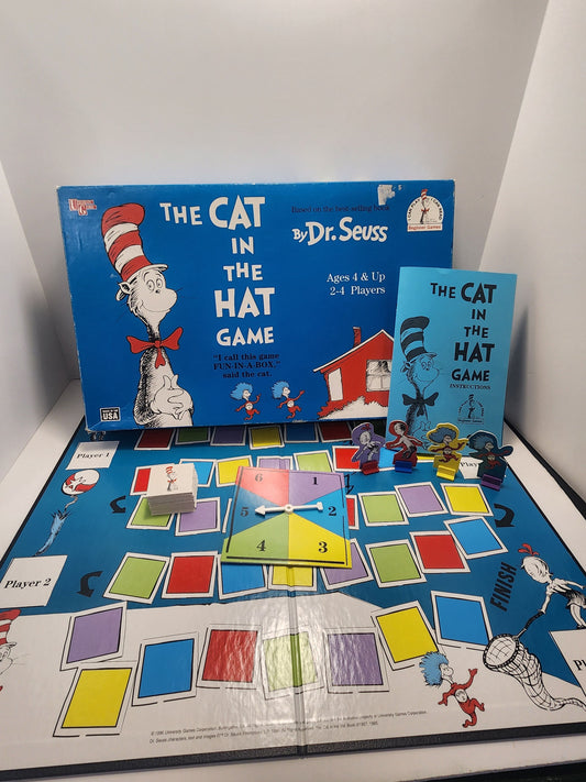 Dr Suess The Cat In The Hat Board Game 1996 - Vintage Games - Board Games - Cat In The Hat - Dr Suess