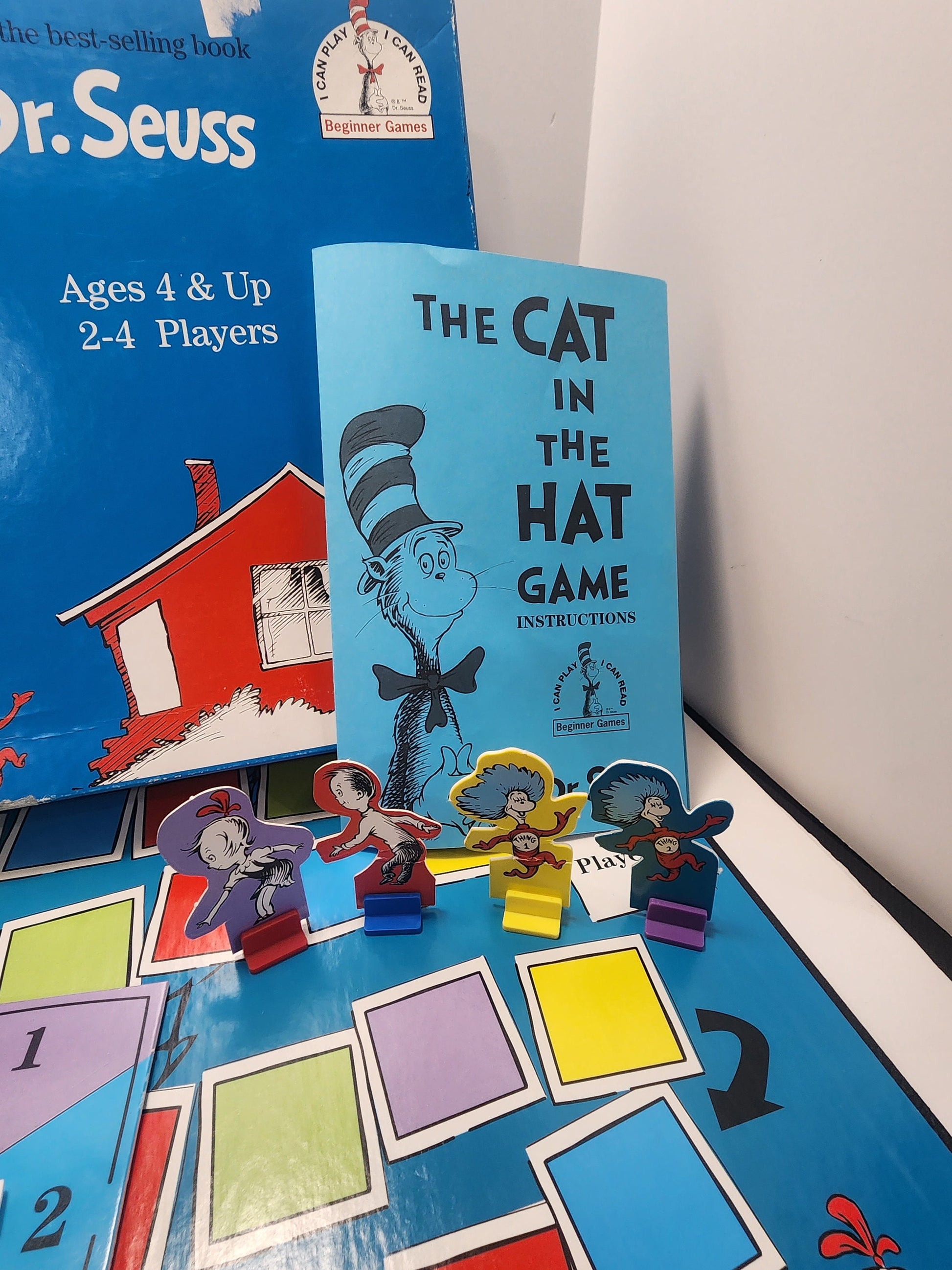 Dr Suess The Cat In The Hat Board Game 1996 - Vintage Games - Board Games - Cat In The Hat - Dr Suess