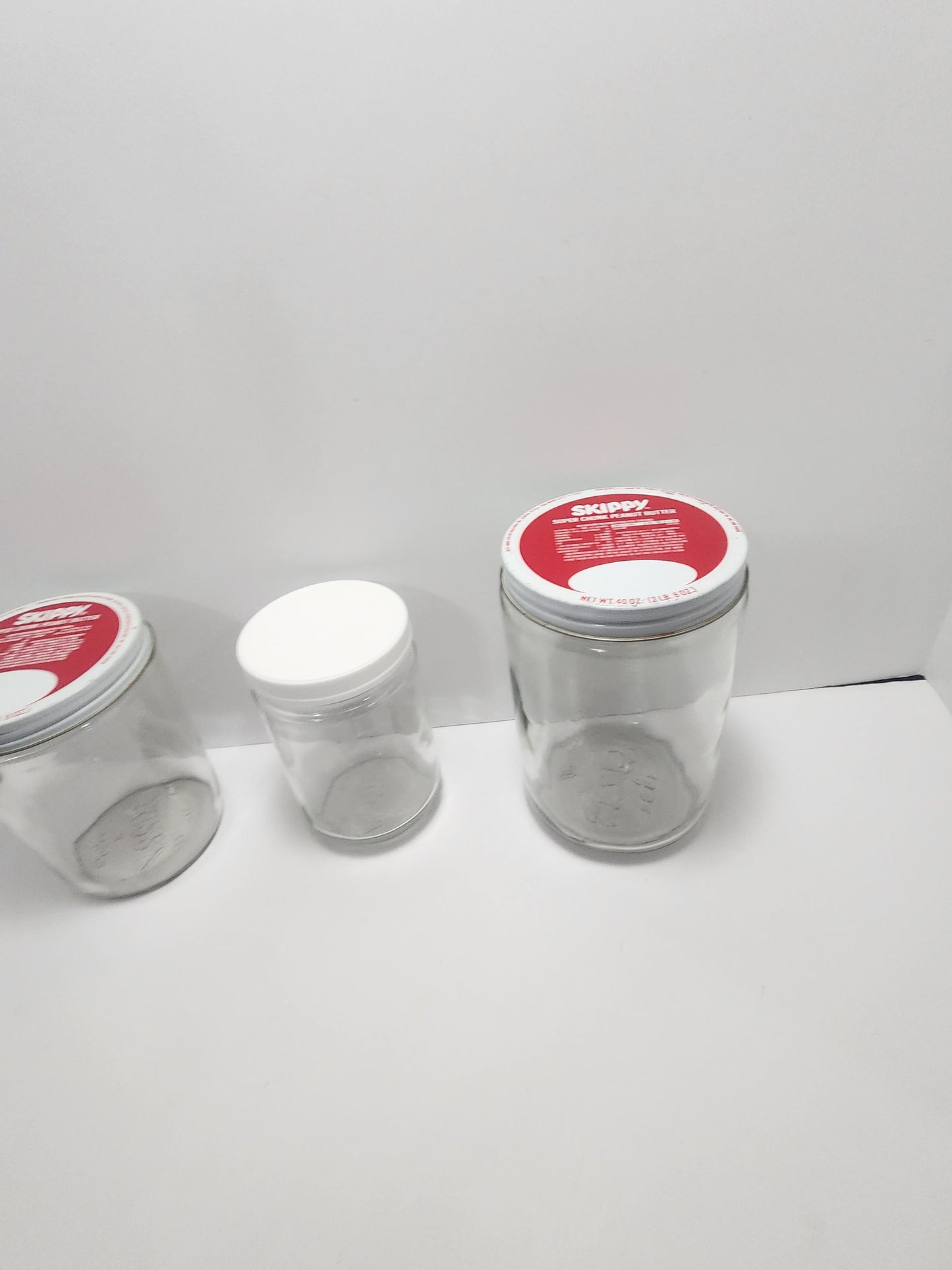 Vintage Skippy Peanut Butter Glass Jars - Skippy - Peanut Butter - Glass Jars - Skippy Jars - Peanut Butter Glass - Vintage Food