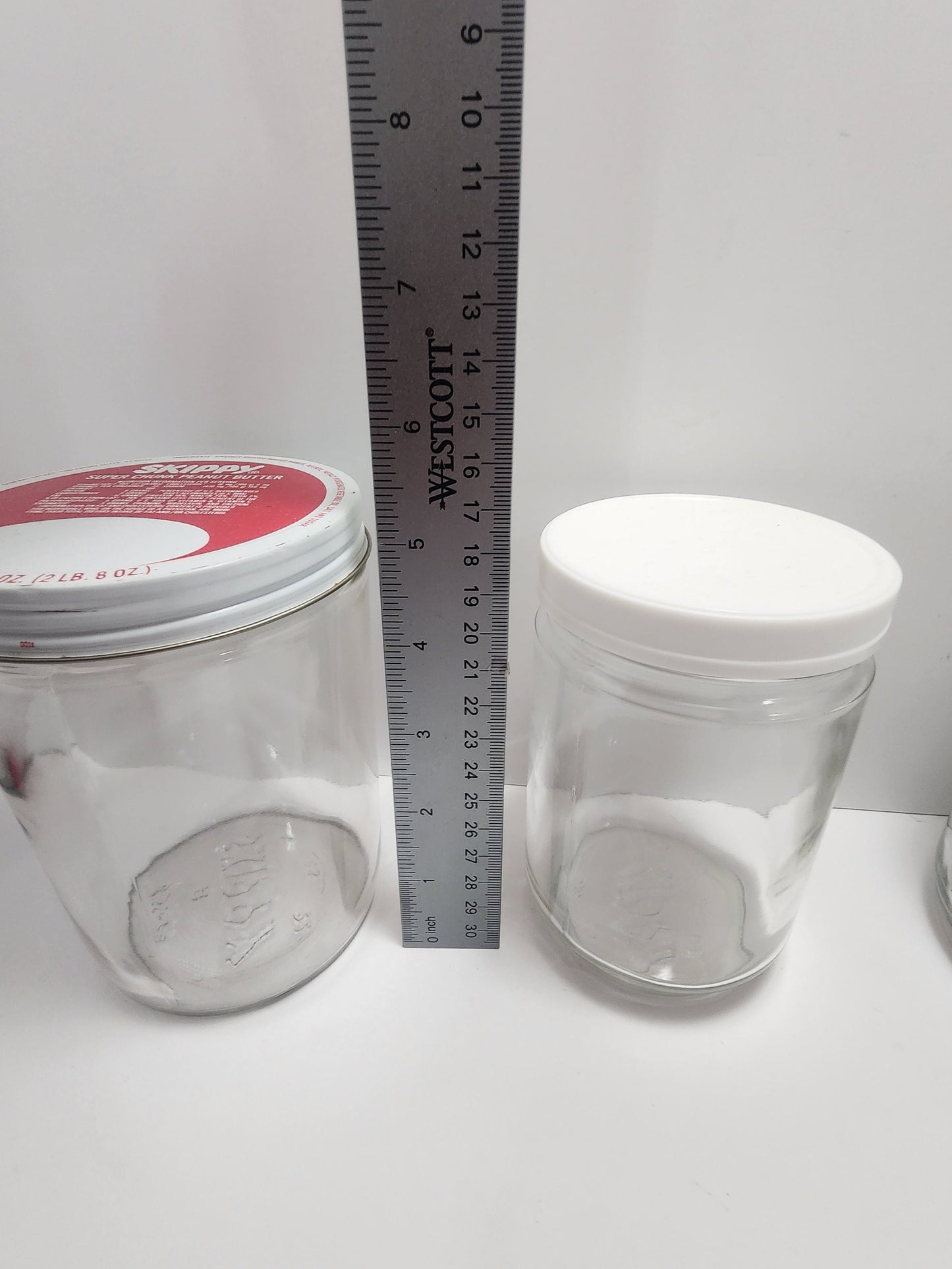 Vintage Skippy Peanut Butter Glass Jars - Skippy - Peanut Butter - Glass Jars - Skippy Jars - Peanut Butter Glass - Vintage Food