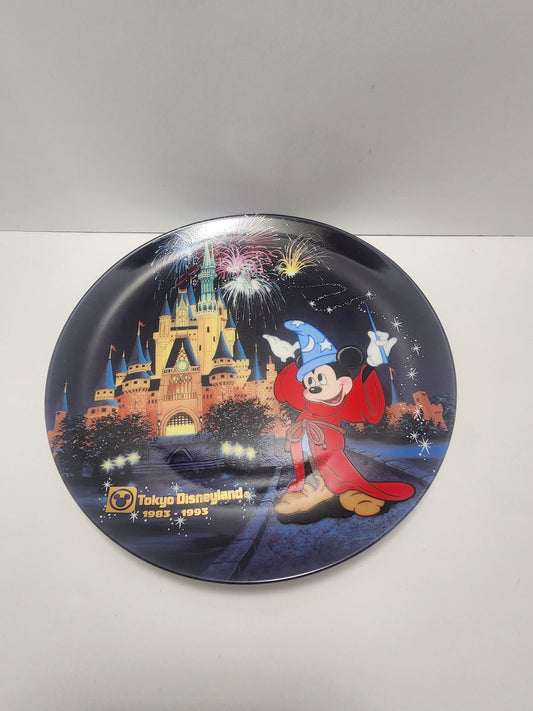 Disney Mickey Mouse Fantasia Tokyo Decorative Plate 10th Anniversary - Disney - Disney Plates - Fantasia - Fantasia Plate - Decorative Plate