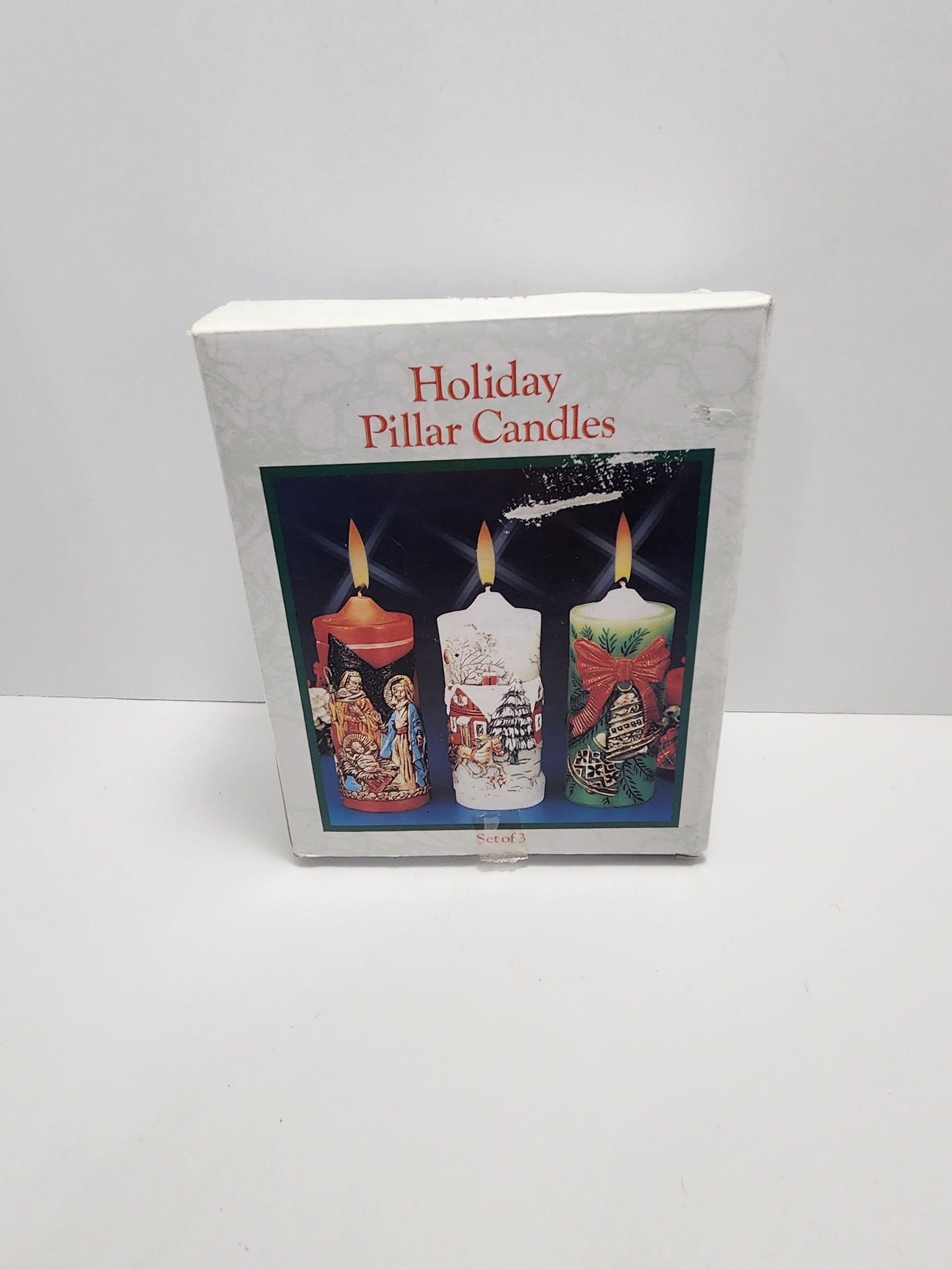 Christmas Rare Vintage Pillar 3D Candles - Christmas - Candles - Christmas Candles - 3D Candles - Vintage Christmas