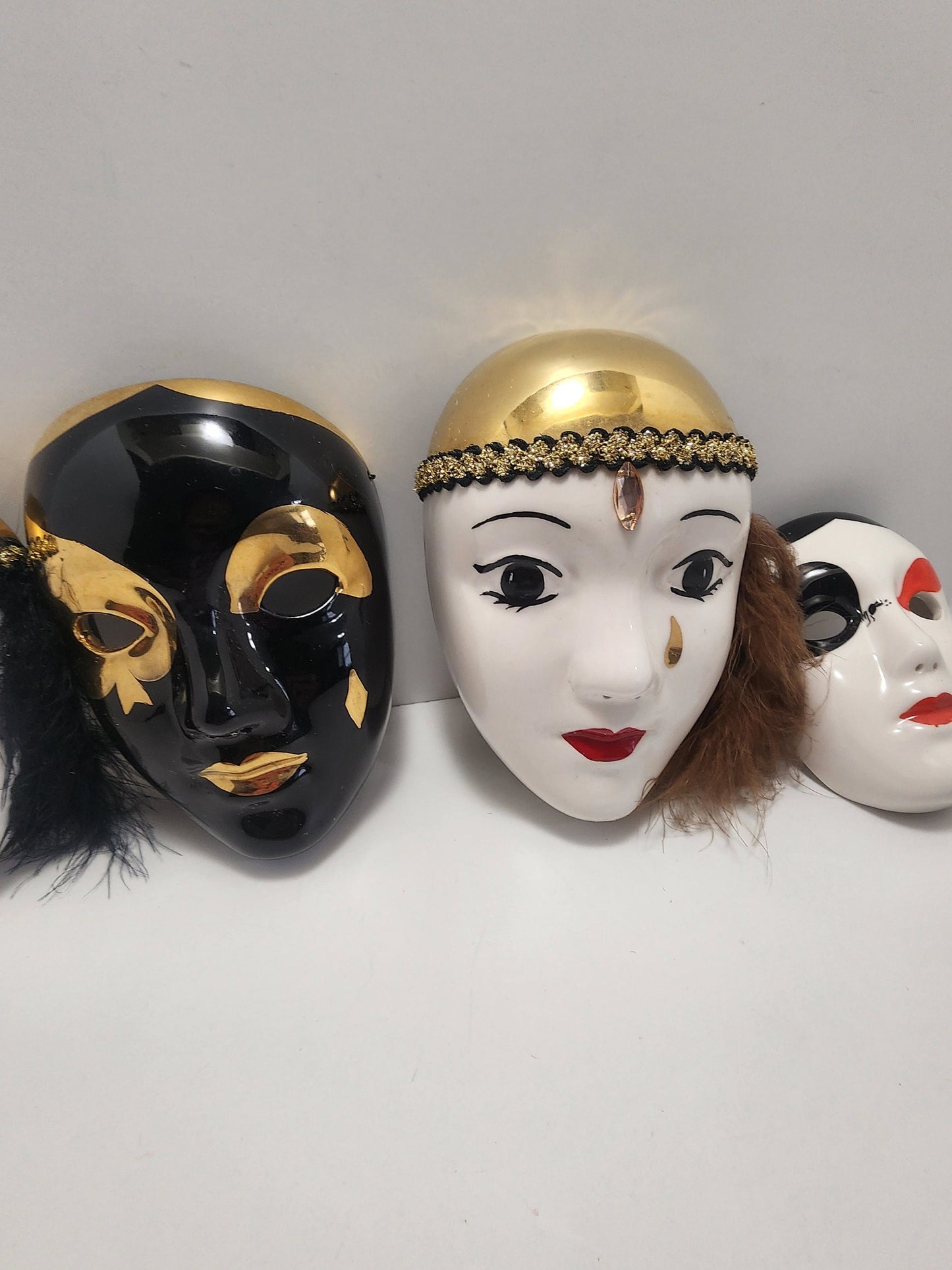 Ceramic Hand Painted Venecian Decorated Masks - Masks - Ceramic Masks - Venecian Masks