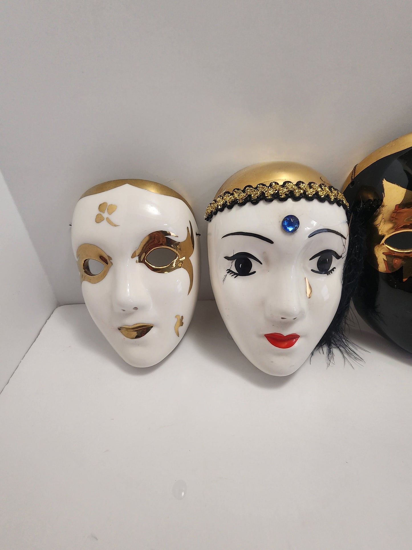 Ceramic Hand Painted Venecian Decorated Masks - Masks - Ceramic Masks - Venecian Masks