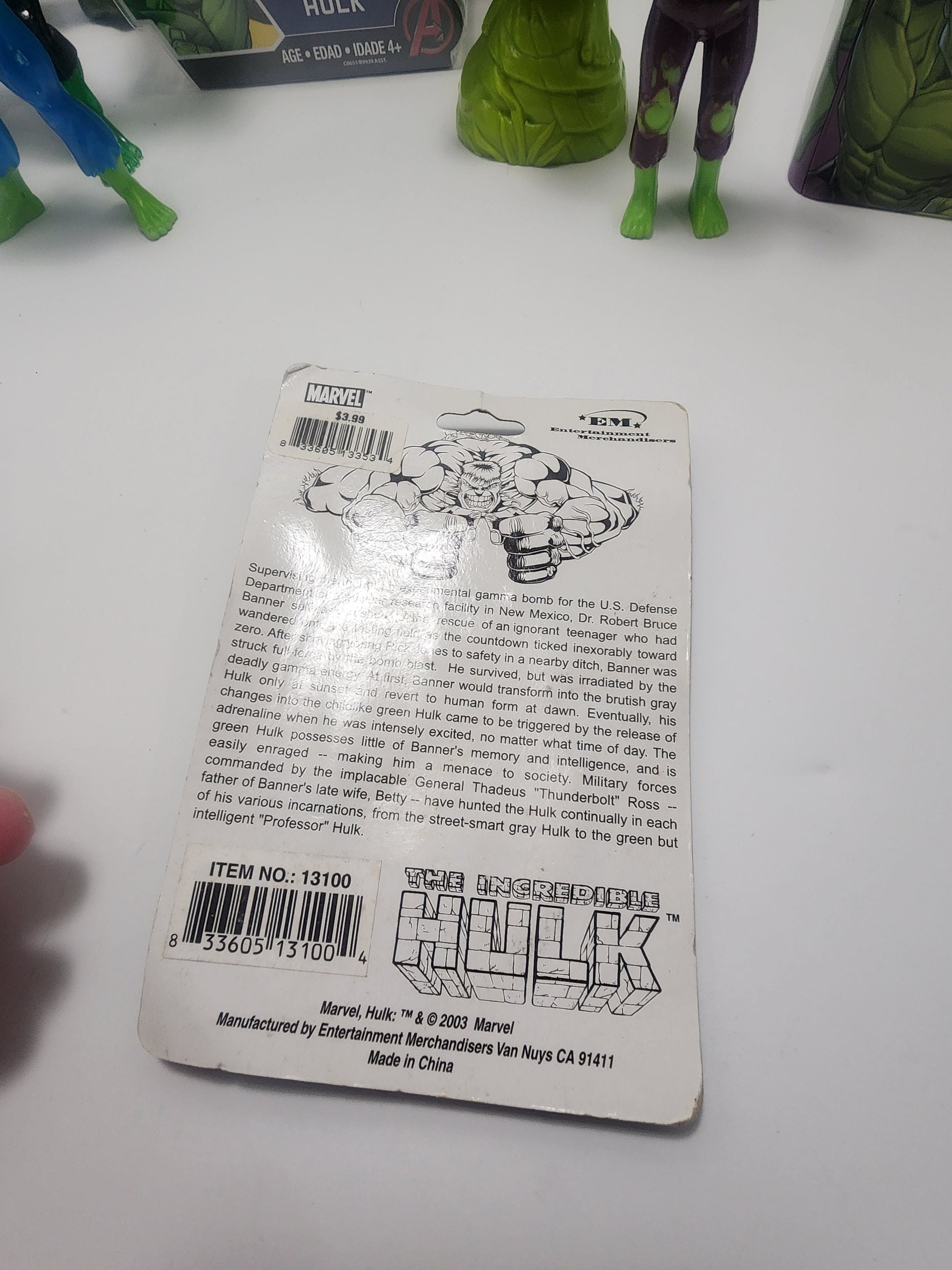 The Incredible Hulk Marvel Action Figure Toys - The Incredible Hulk - Hulk - Hulk Toys - Hulk Action Figures - Marvel Collectables - Marvel