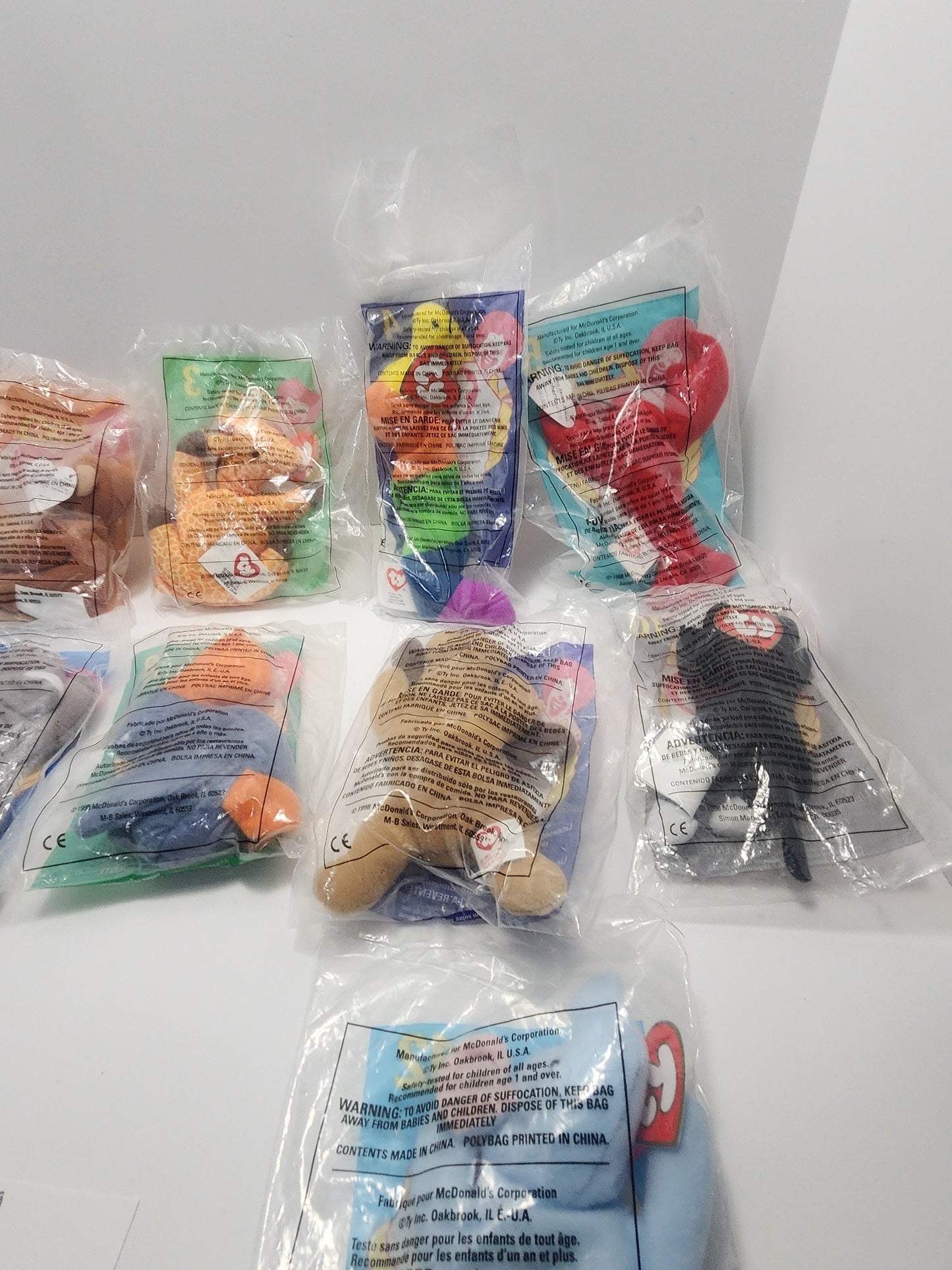 Beanie Babies 1998 McDonald's Toys Full Set of 12 - McDonald's- McDonald's Toys - Plush - Beanie Babies - Happy Meal Toys