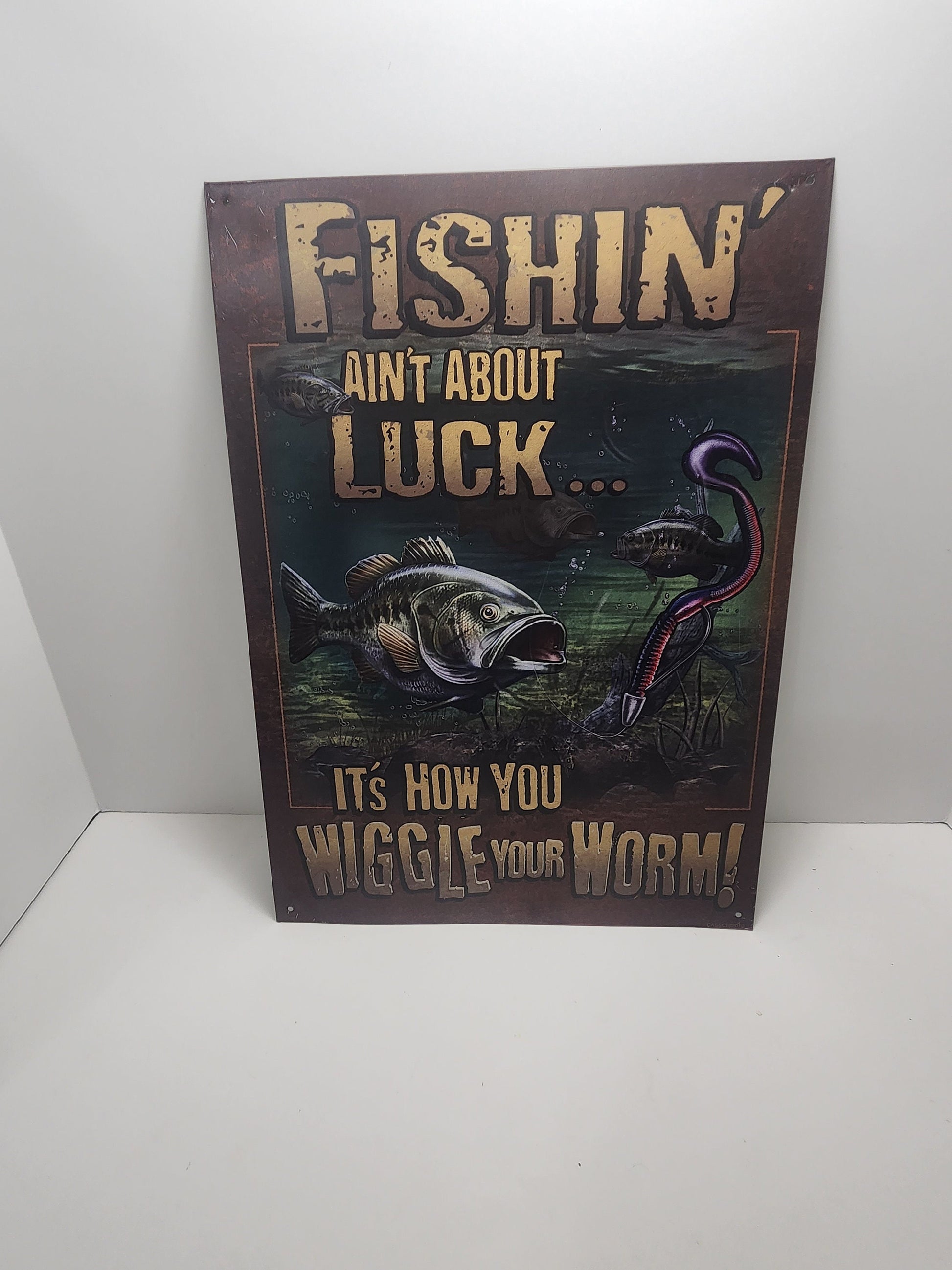 Fishing Sign - Fish - Fishing - Fish Decor - Fisherman Gift - Bass Fishing
