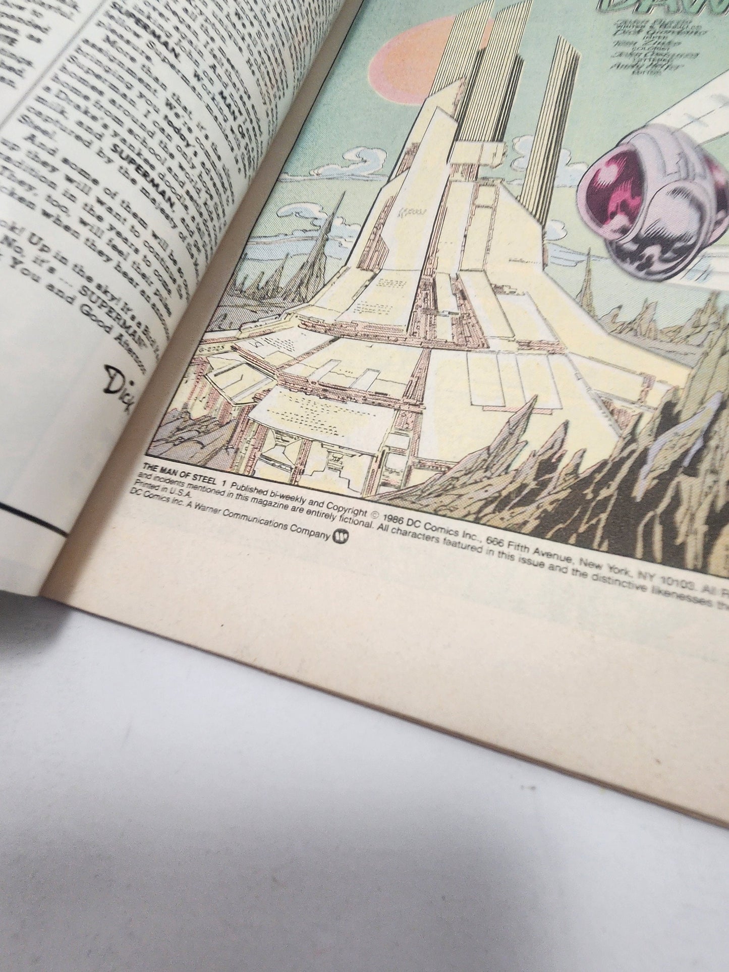 Superman 1986 Comic Number 1 - Vintage Comics - DC Comics - Man Of Steel - Superman - Superman Comics