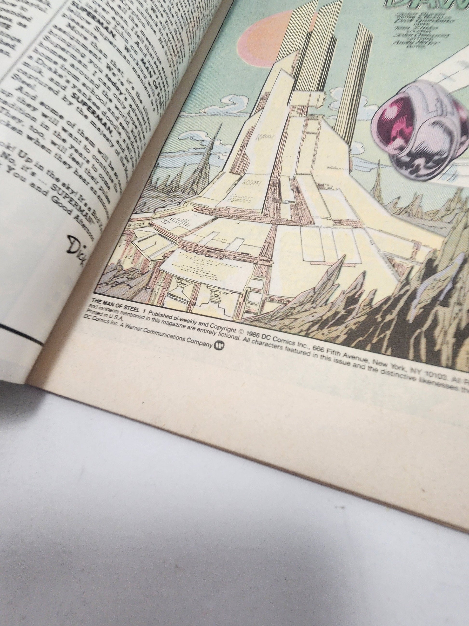 Superman 1986 Comic Number 1 - Vintage Comics - DC Comics - Man Of Steel - Superman - Superman Comics