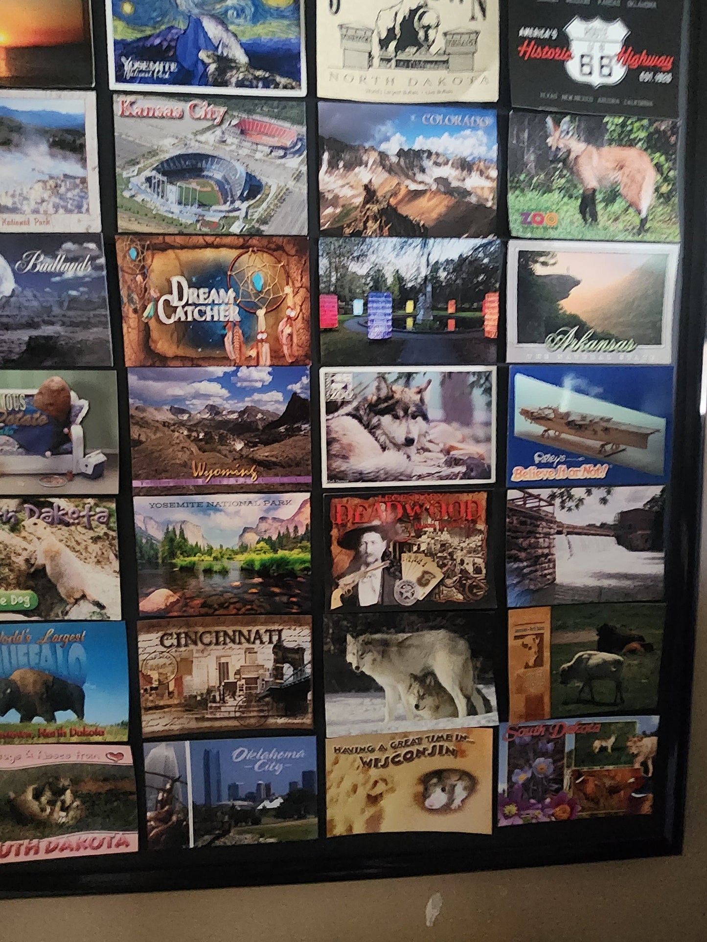 Postcard Homemade Framed Art - Wall Decor - Postcards - Traveling - Gift For Traveler - Traveling Decor - United States - Decor