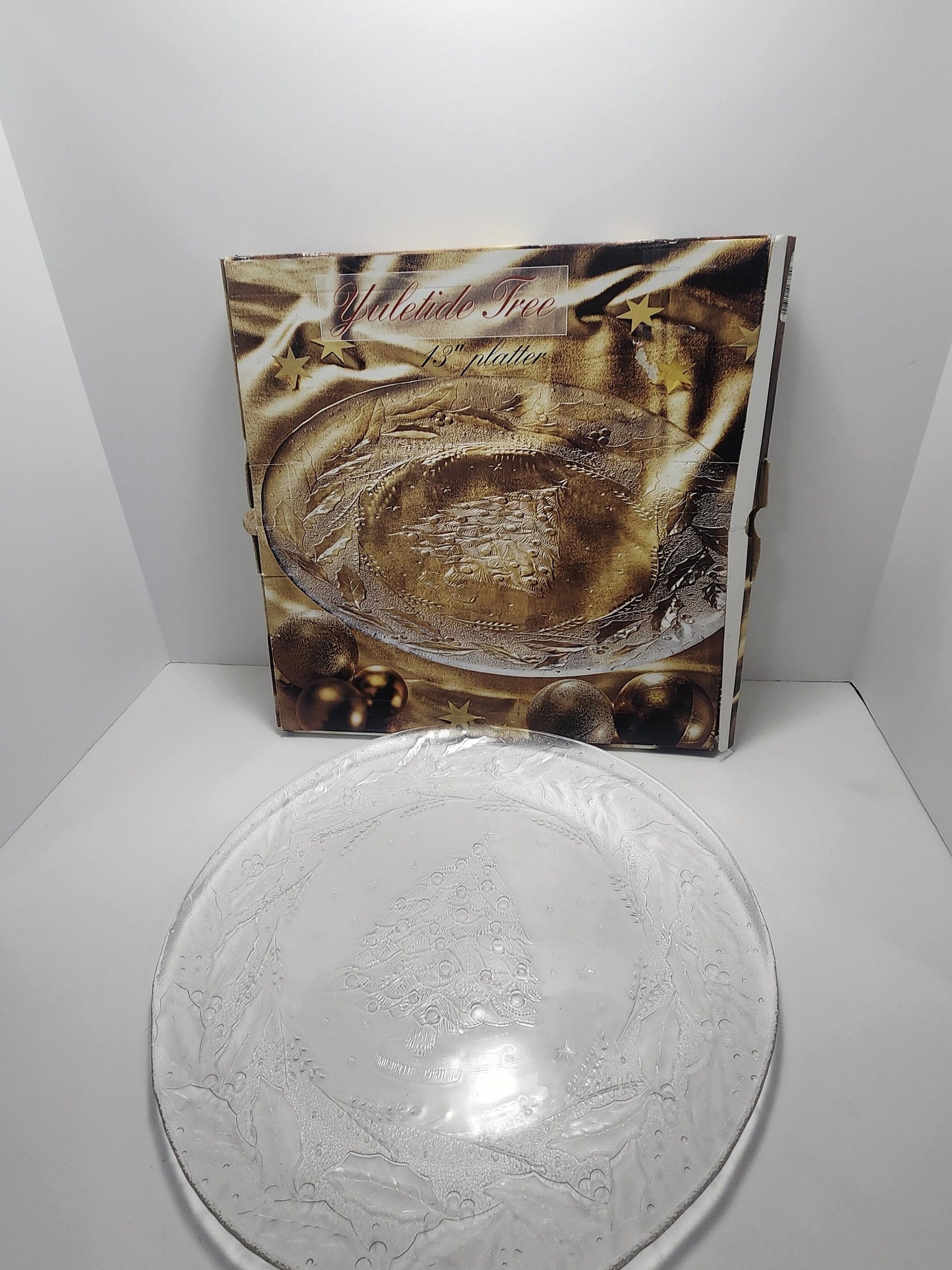 Yuletide Vintage Christmas Tree 13 inch Platter - Christmas - Kitchen - Plates - Platters - Christmas Platter - Yuletide
