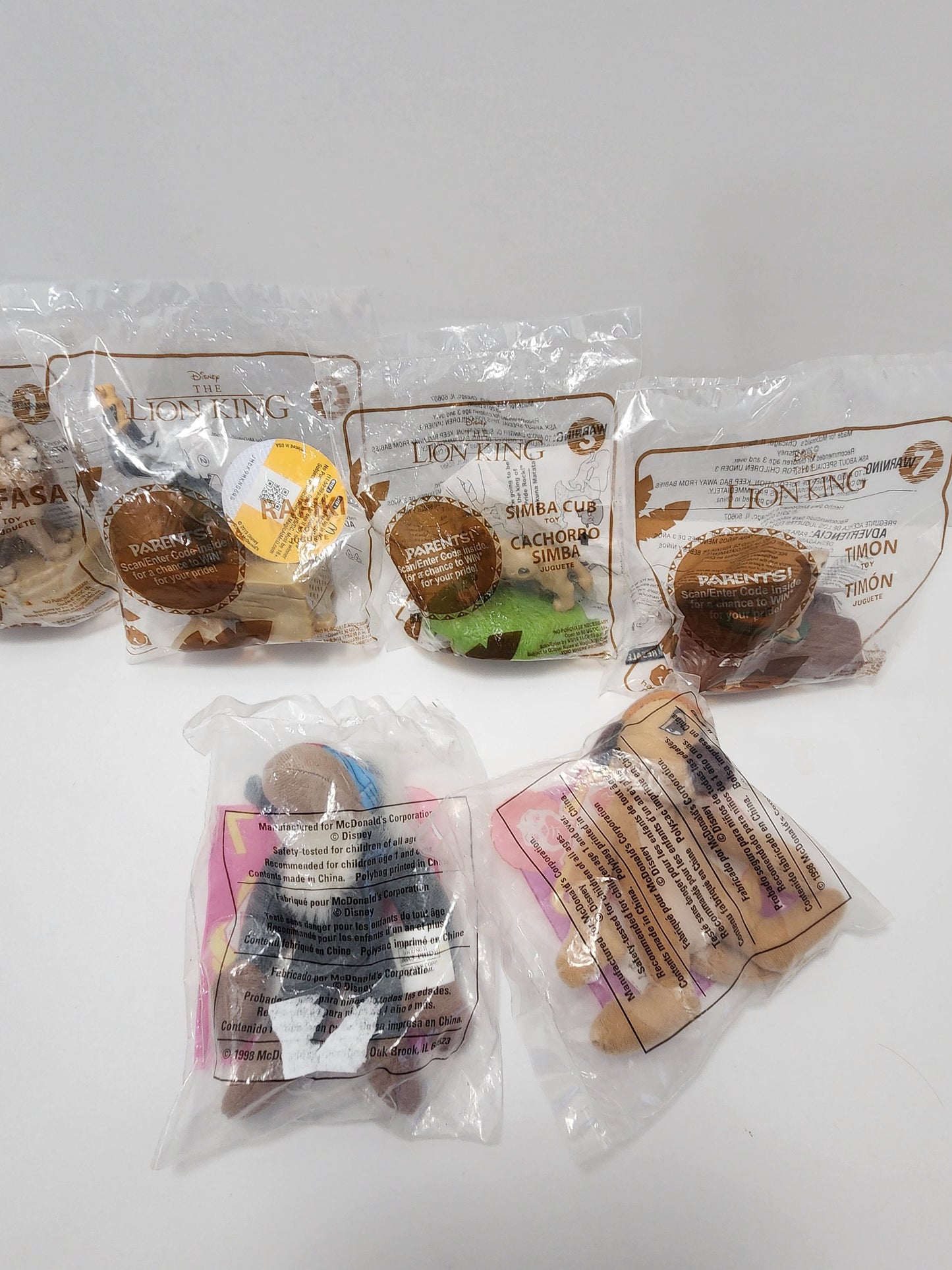 The Lion King Happy Meal Toys - McDonald's Toys - Happy Meal Toys - Disney Toys - Disney - Plush - Disney Plush