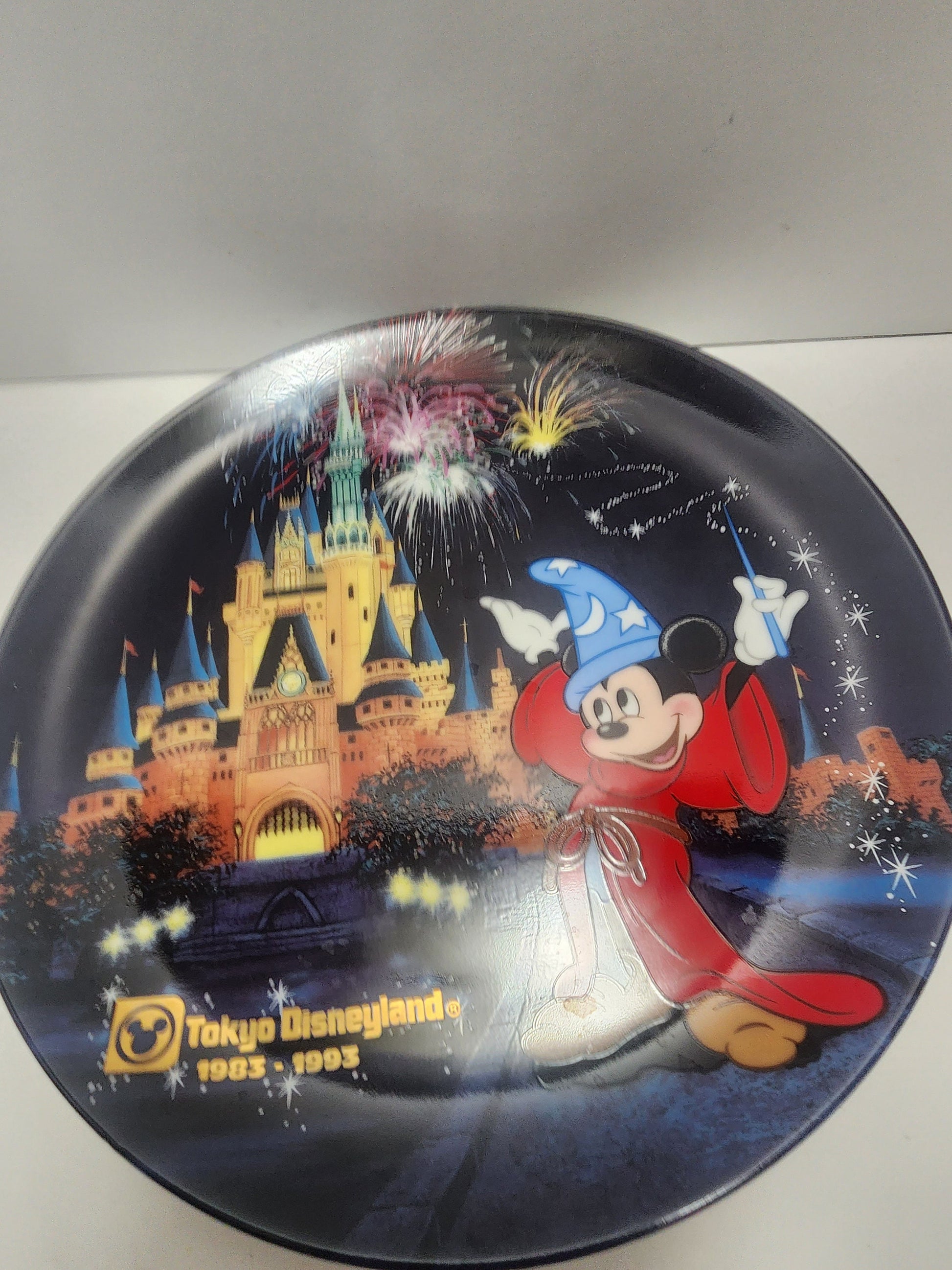 Disney Mickey Mouse Fantasia Tokyo Decorative Plate 10th Anniversary - Disney - Disney Plates - Fantasia - Fantasia Plate - Decorative Plate