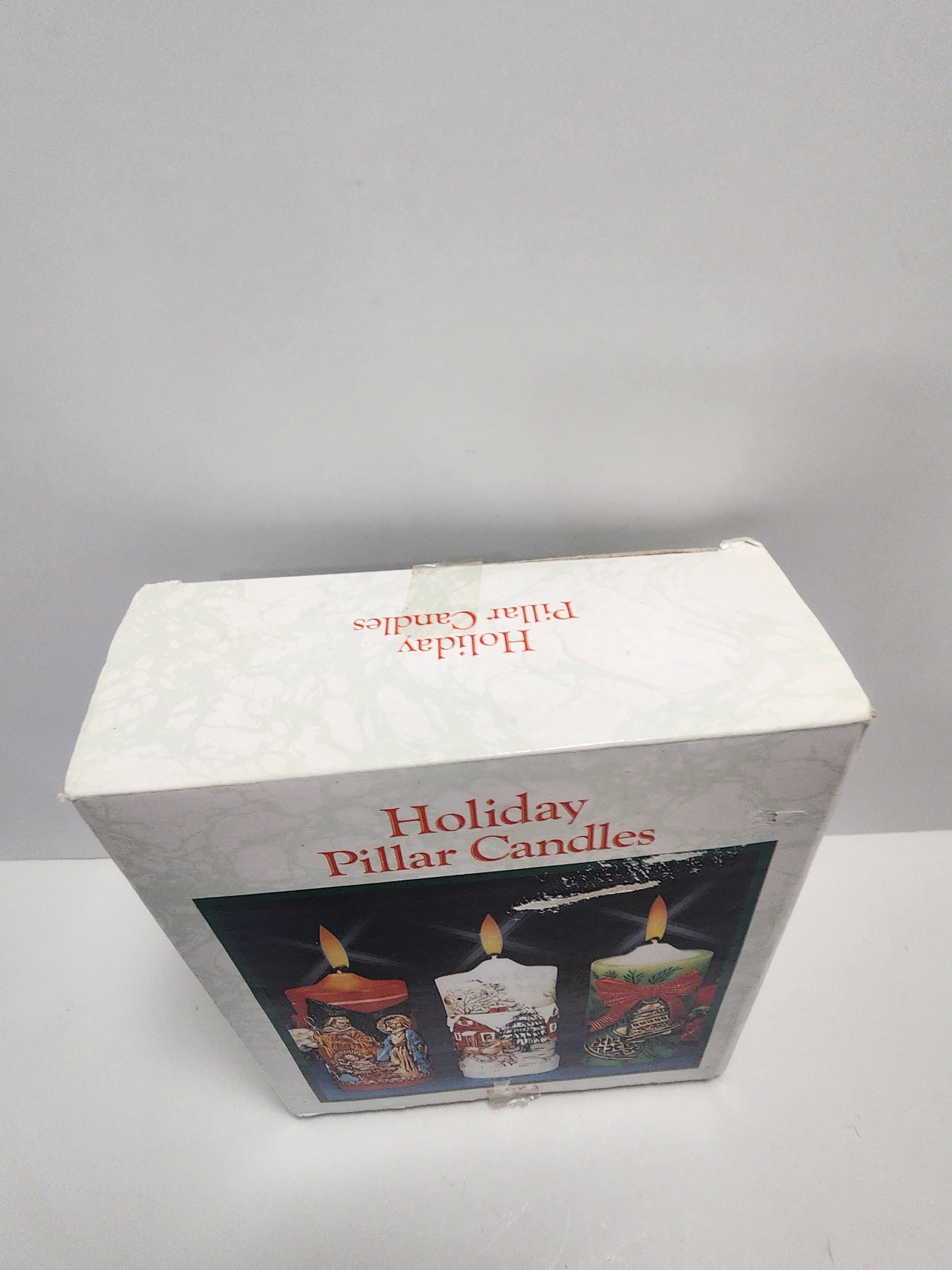 Christmas Rare Vintage Pillar 3D Candles - Christmas - Candles - Christmas Candles - 3D Candles - Vintage Christmas