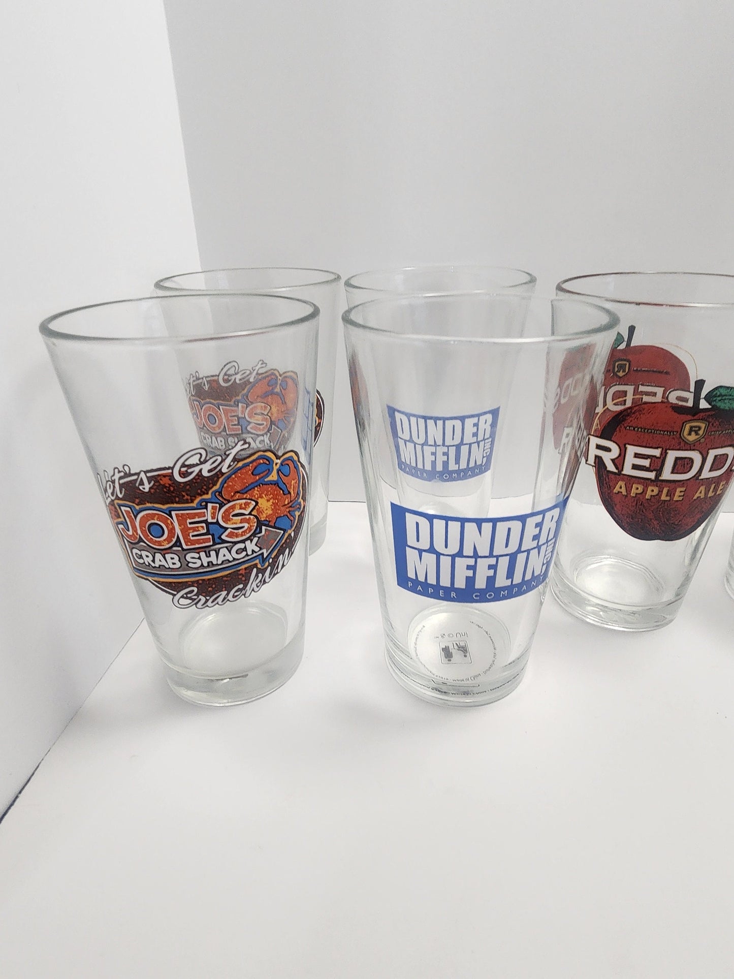 Drinking Glasses - Captain Morgan - The Office - Rhode Island - Reds - Drinking Glasses - Vintage Glasses - Barware - Bar Glasses