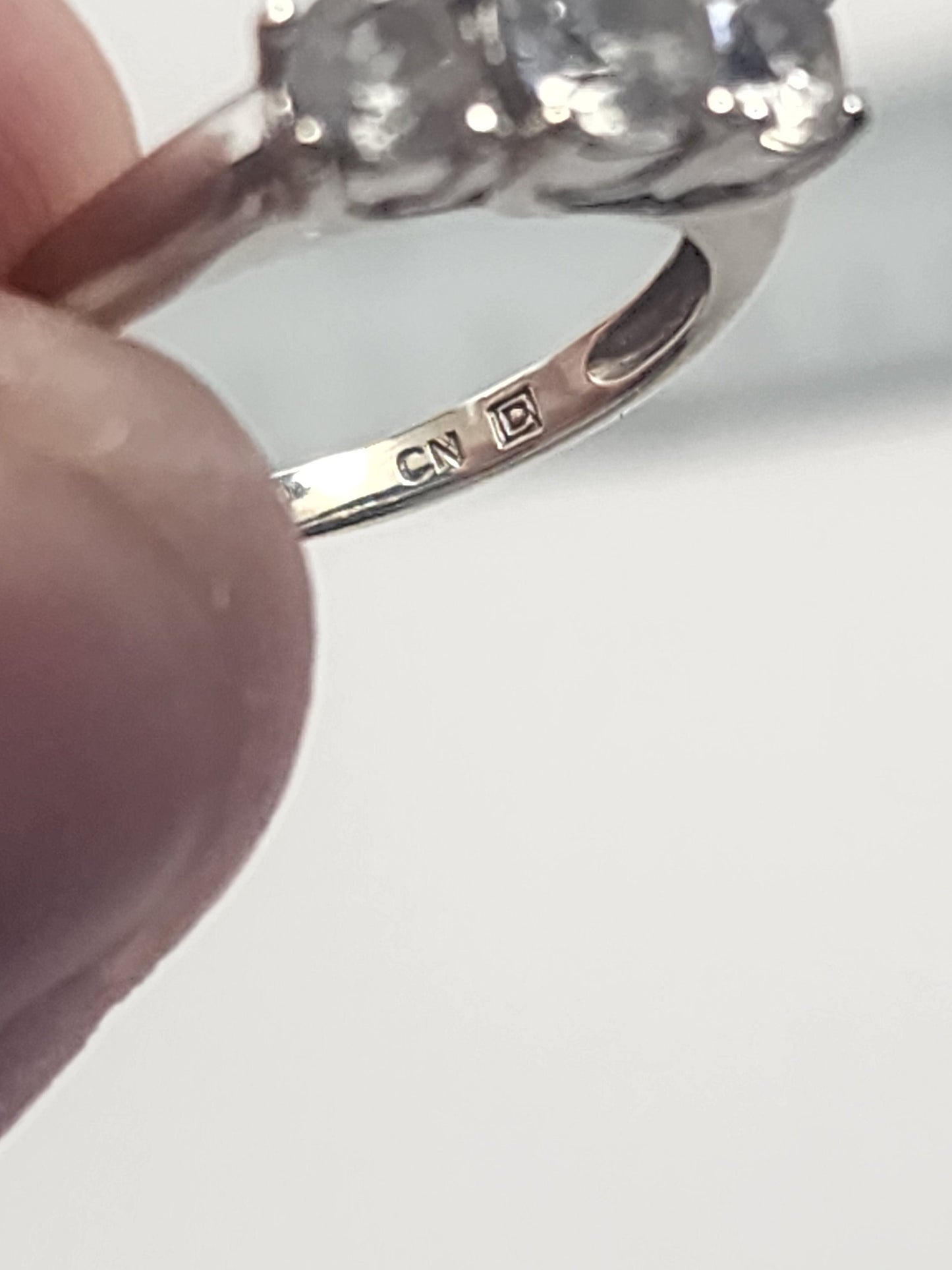 Zales 5.0mm White Sapphire Bridal Set 10k White Gold - Size 7 - Wedding Ring Engagement Ring - Wedding Ring - Engagement Ring - Gift For Her