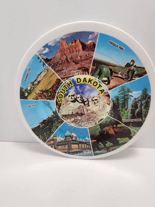 South Dakota Vintage Souvenir Plate - Mt Rushmore - Badlands - Souvenirs - Plates - Traveling Decor