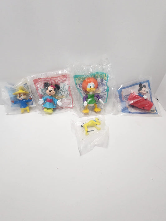 Disney 1990s Mickey and Friends Epcot World Figures - Happy Meal Toys - Mickey Mouse - Minnie Mouse - Walt Disney Toys - McDonald's Toys