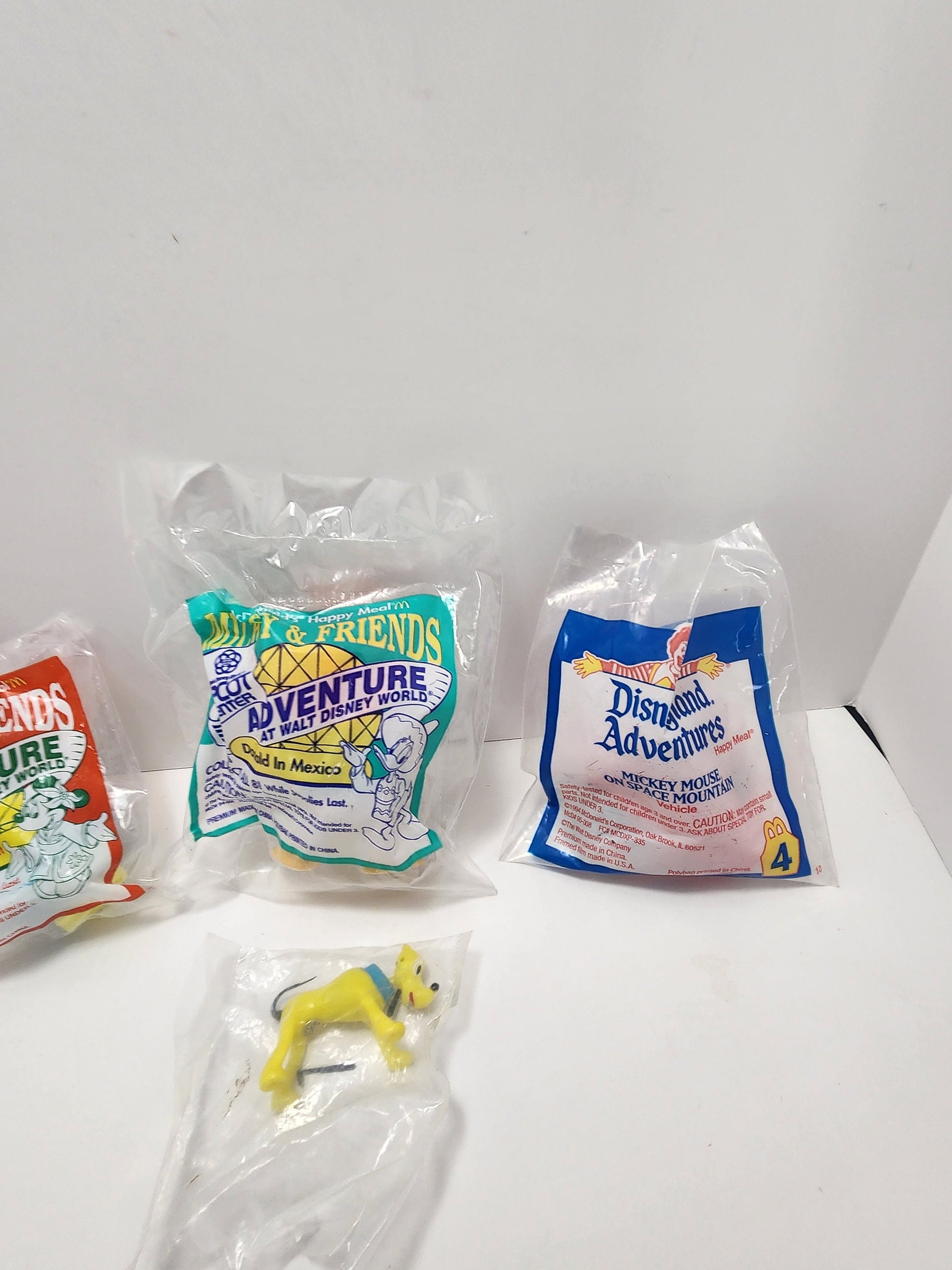 Disney 1990s Mickey and Friends Epcot World Figures - Happy Meal Toys - Mickey Mouse - Minnie Mouse - Walt Disney Toys - McDonald's Toys