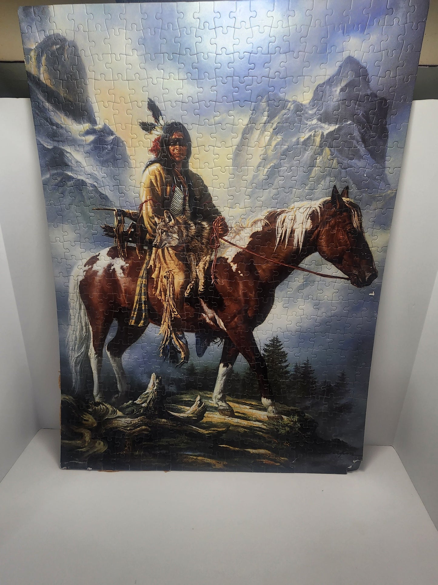 Wild Wings They Call Me Wolf Native American Vintage Puzzle - Native American - Puzzles - Glued Puzzles - Wild Wings Puzzle