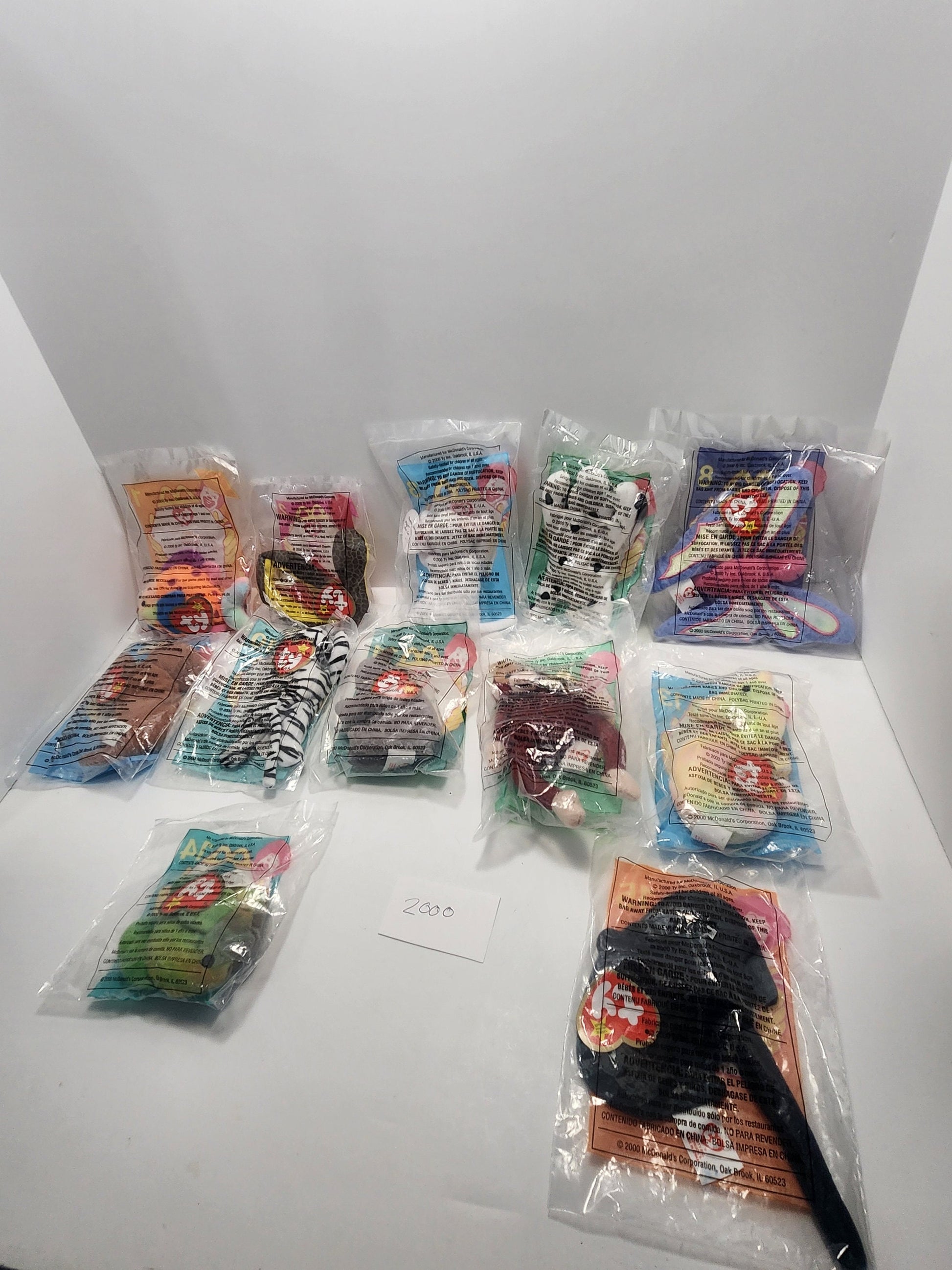 Ty Beanie Babies 2000 McDonald's Happy Meal Lot - Happy Meal Toys - Beanie Babies - McDonald's Toys - Plush - McDonald's Plush