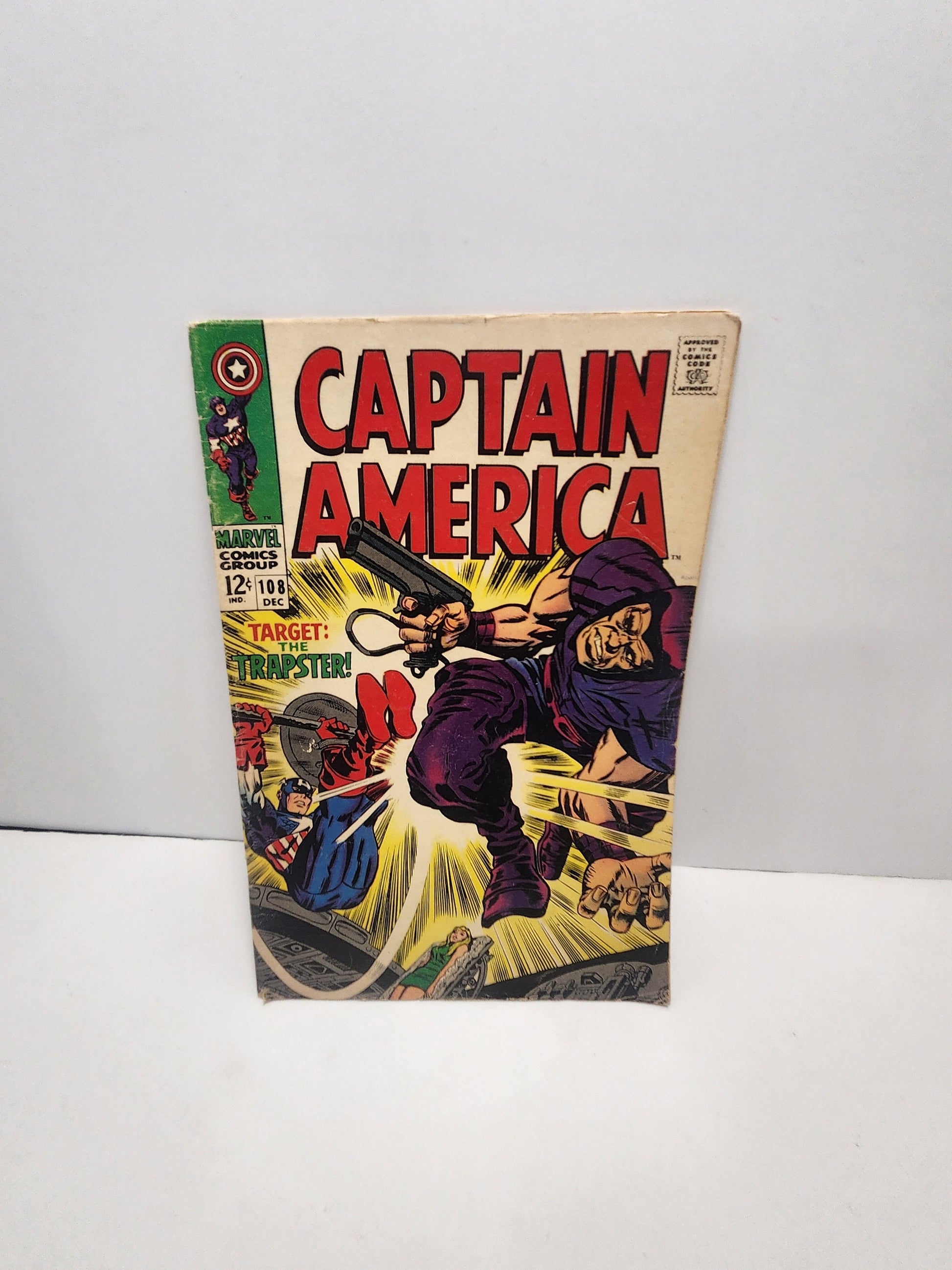 Captain America Marvel 1968 Volune 1 #108 - Captain America Vs Trapster - Marvel - Marvel Comics - Vintage Comics - Captain America Comics
