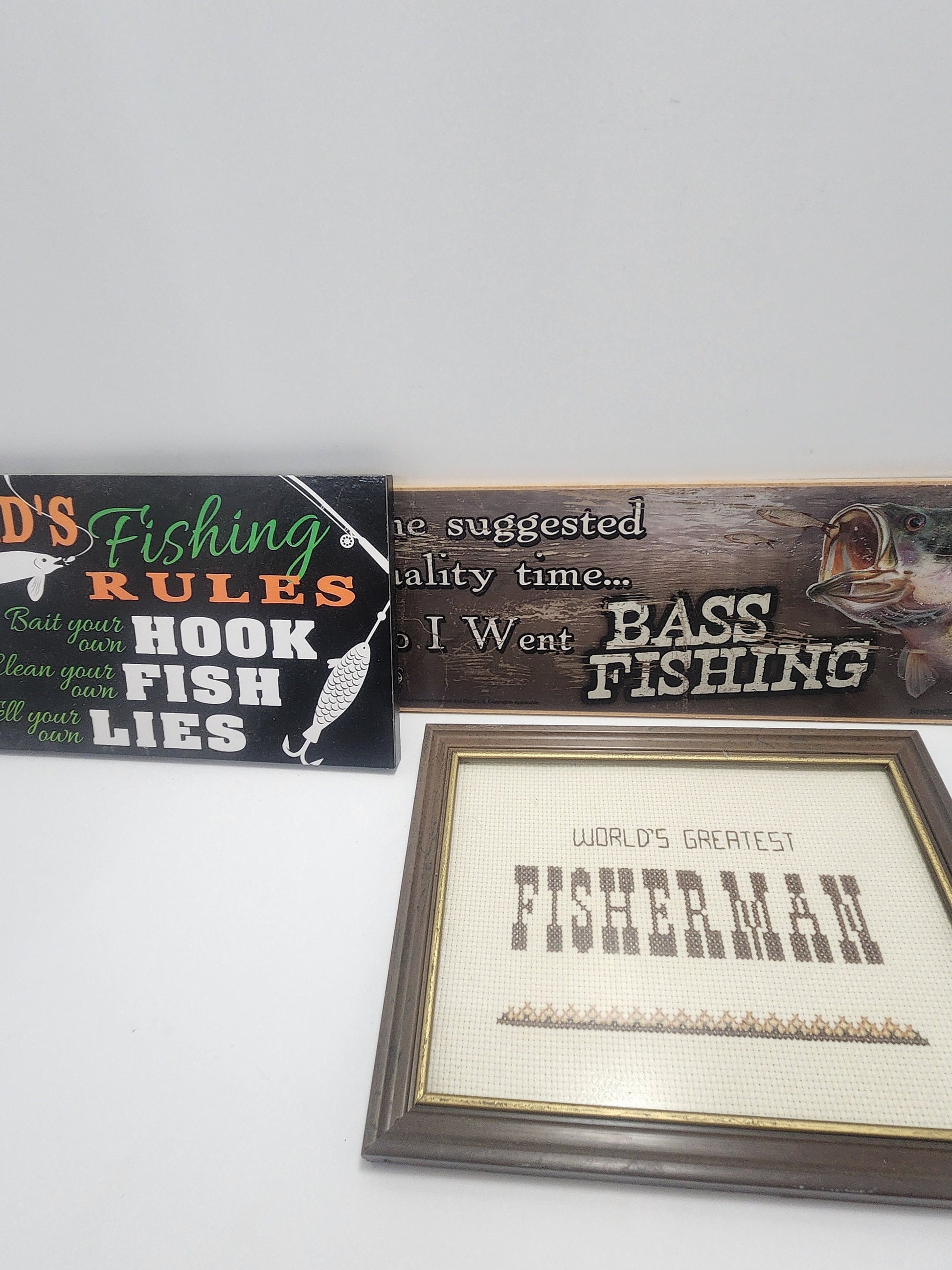 Fishing Wall Hanging Signs - Fishing - Fisherman - Fish - Signs - Wall Hangings - Wall Decor