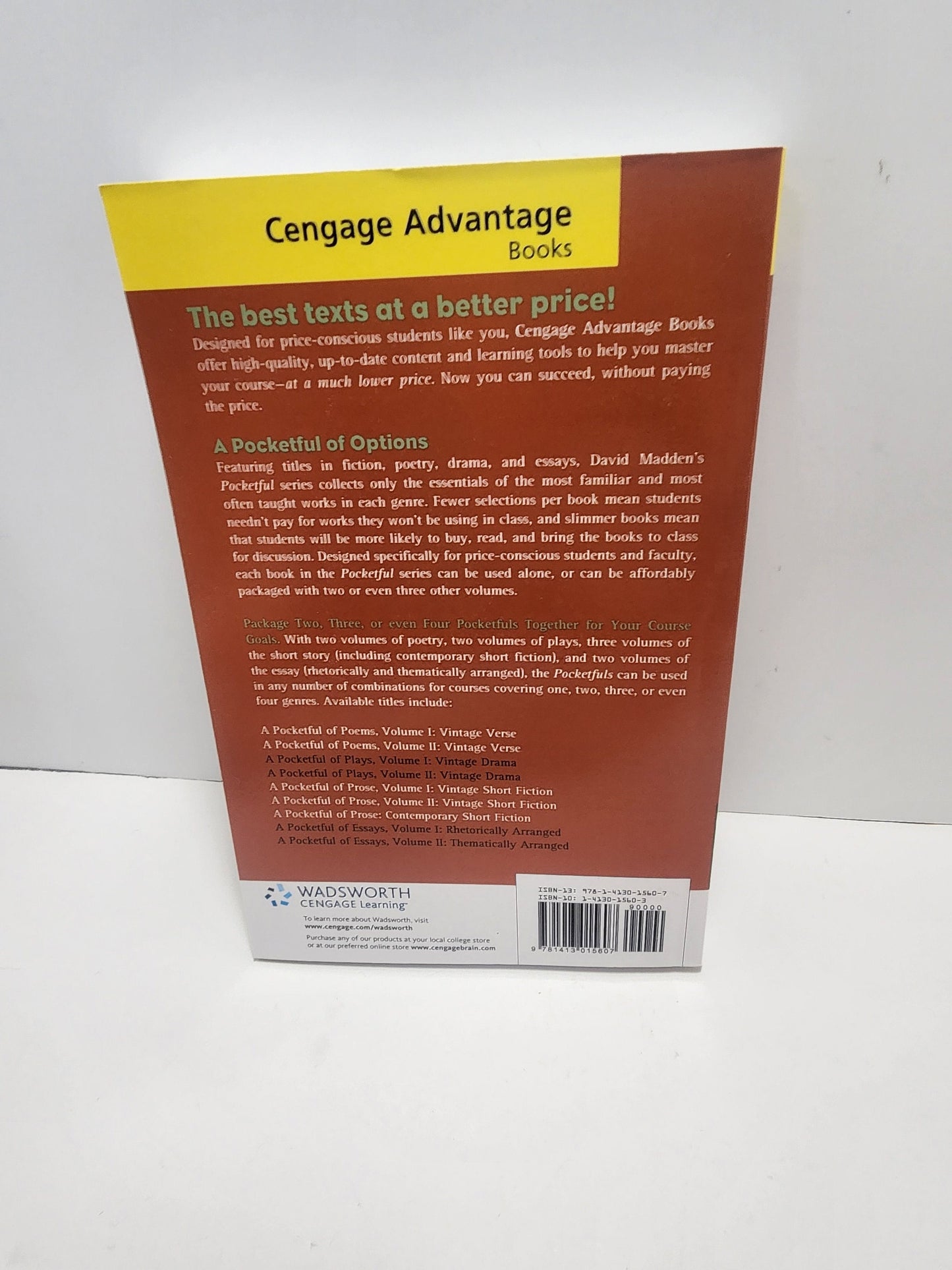 A Pocketful Of Prose Vintage Short Fiction - David Madden Books - Short Fiction Books - A Pocketful Series