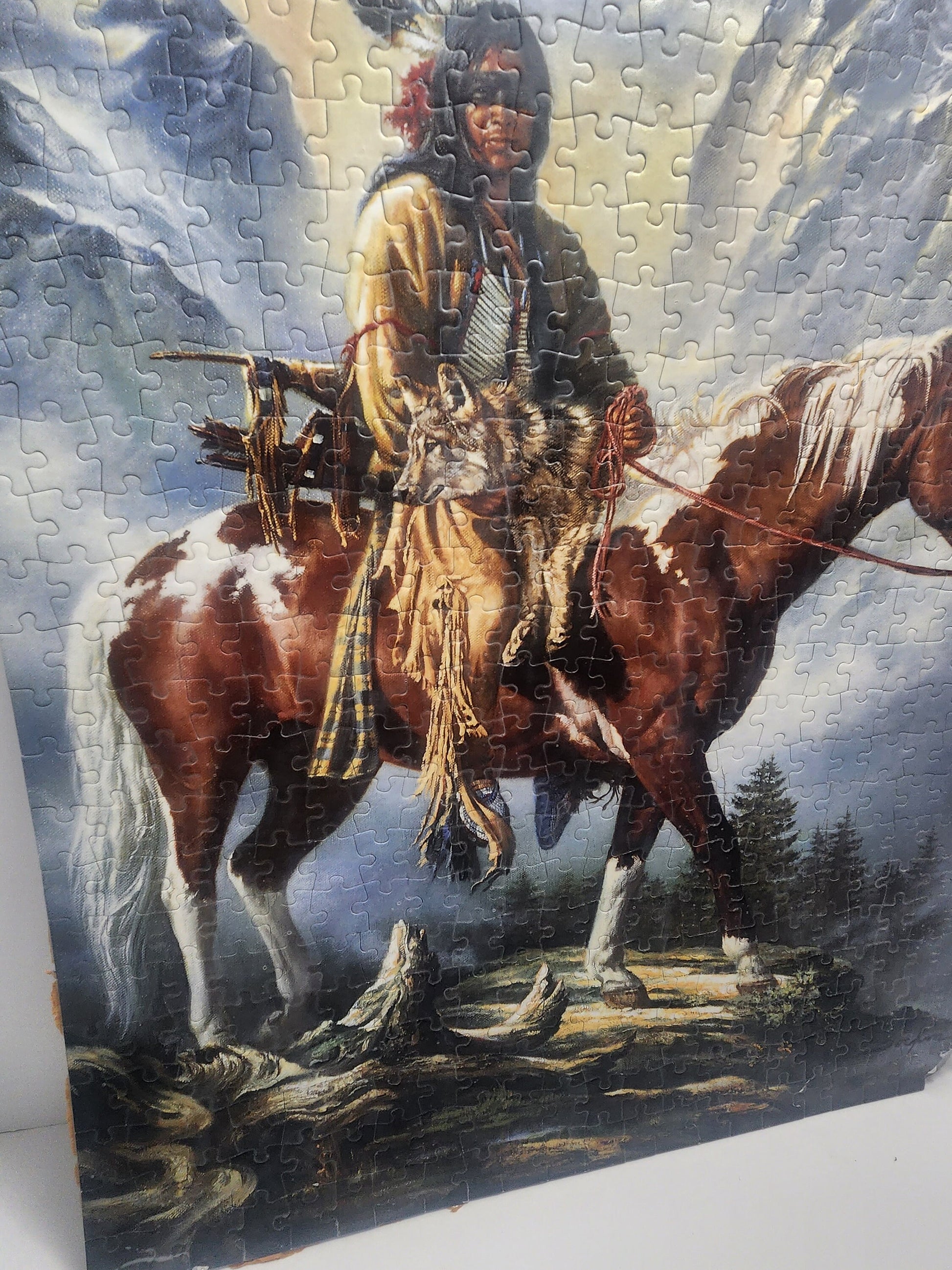 Wild Wings They Call Me Wolf Native American Vintage Puzzle - Native American - Puzzles - Glued Puzzles - Wild Wings Puzzle