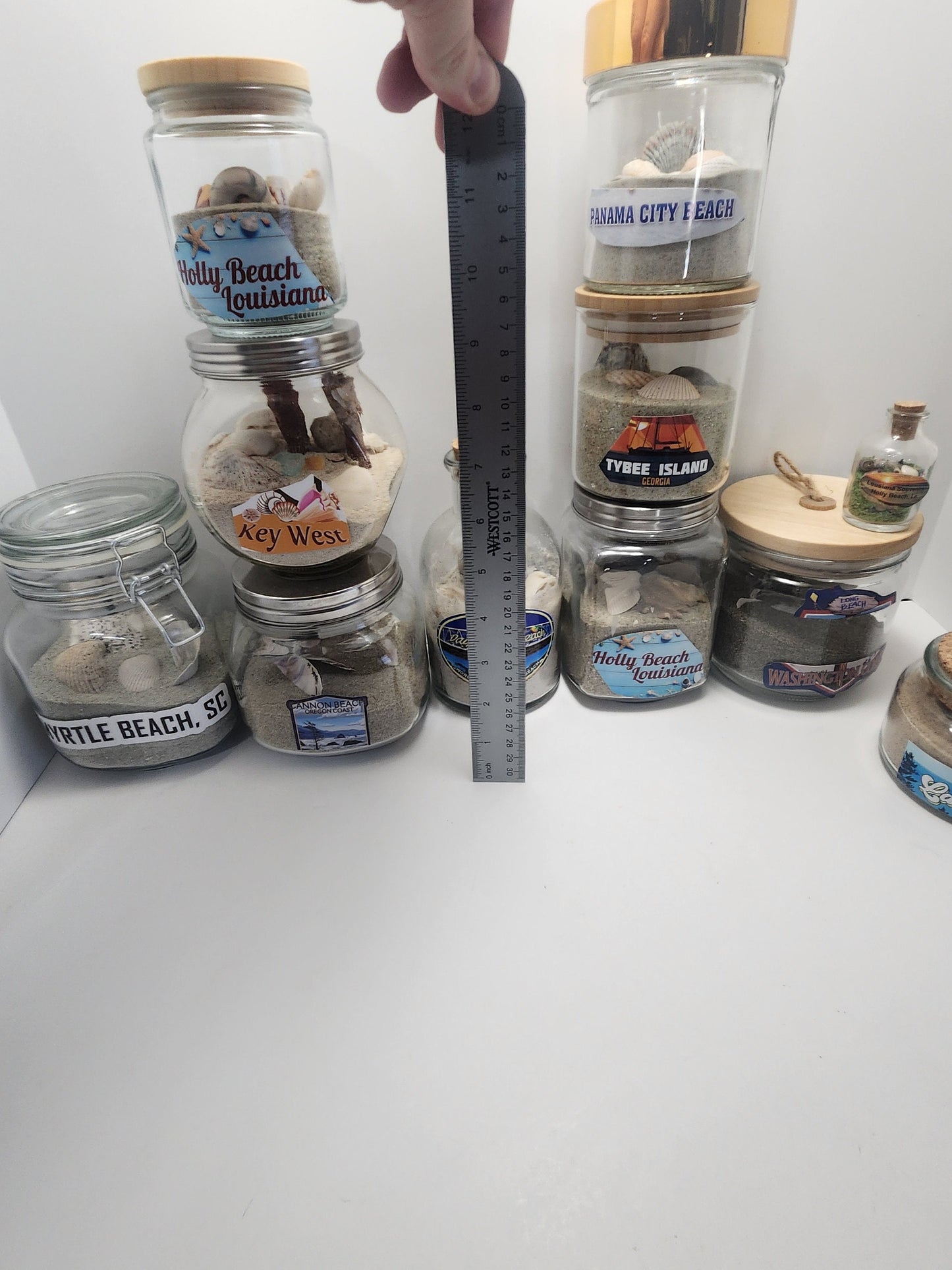 Beach Sand Jars From Around The United States - Traveling Gift - Travel Decor - Beach House - Jars - Sand - Beach Sand
