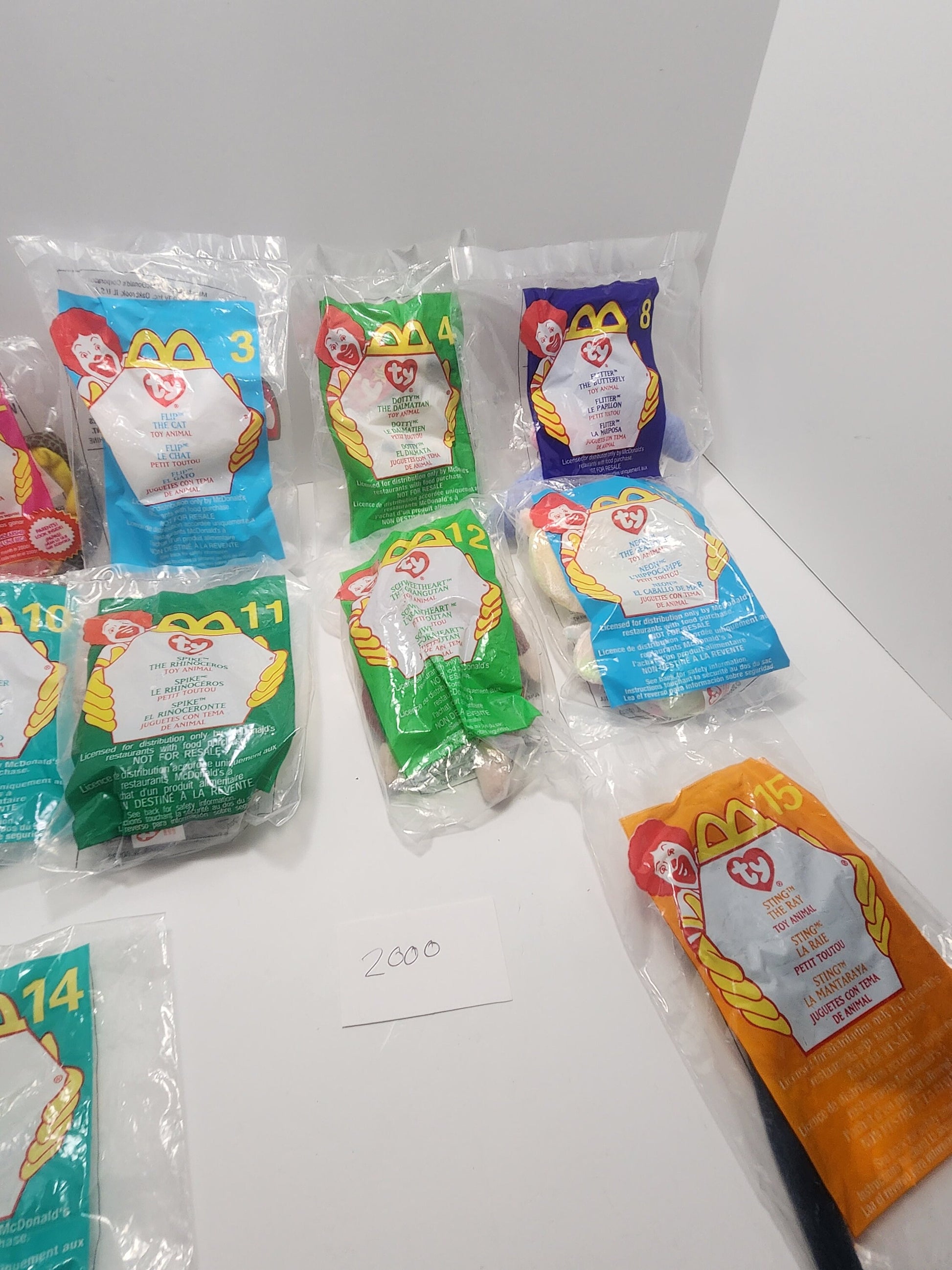 Ty Beanie Babies 2000 McDonald's Happy Meal Lot - Happy Meal Toys - Beanie Babies - McDonald's Toys - Plush - McDonald's Plush