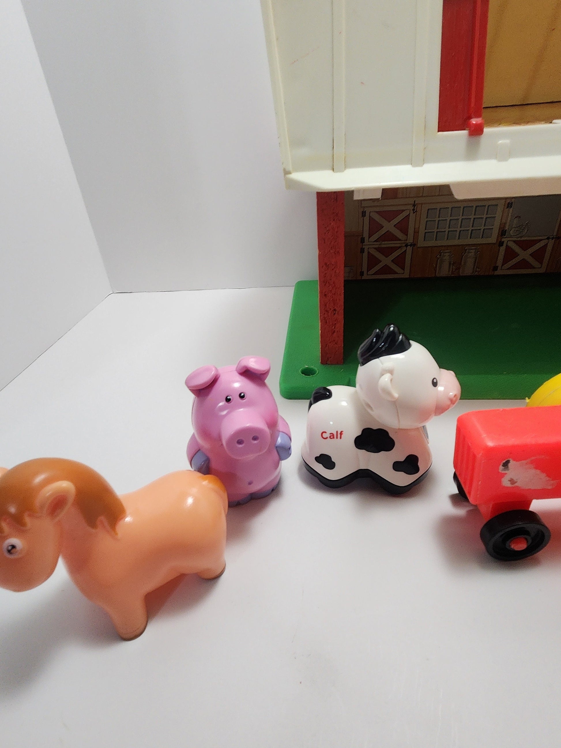 1960s Fisher Price Barn Farm Playset - Fisher Price Toys - Fisher Price Playset - Farm Toys - Playset - Pretend Toys