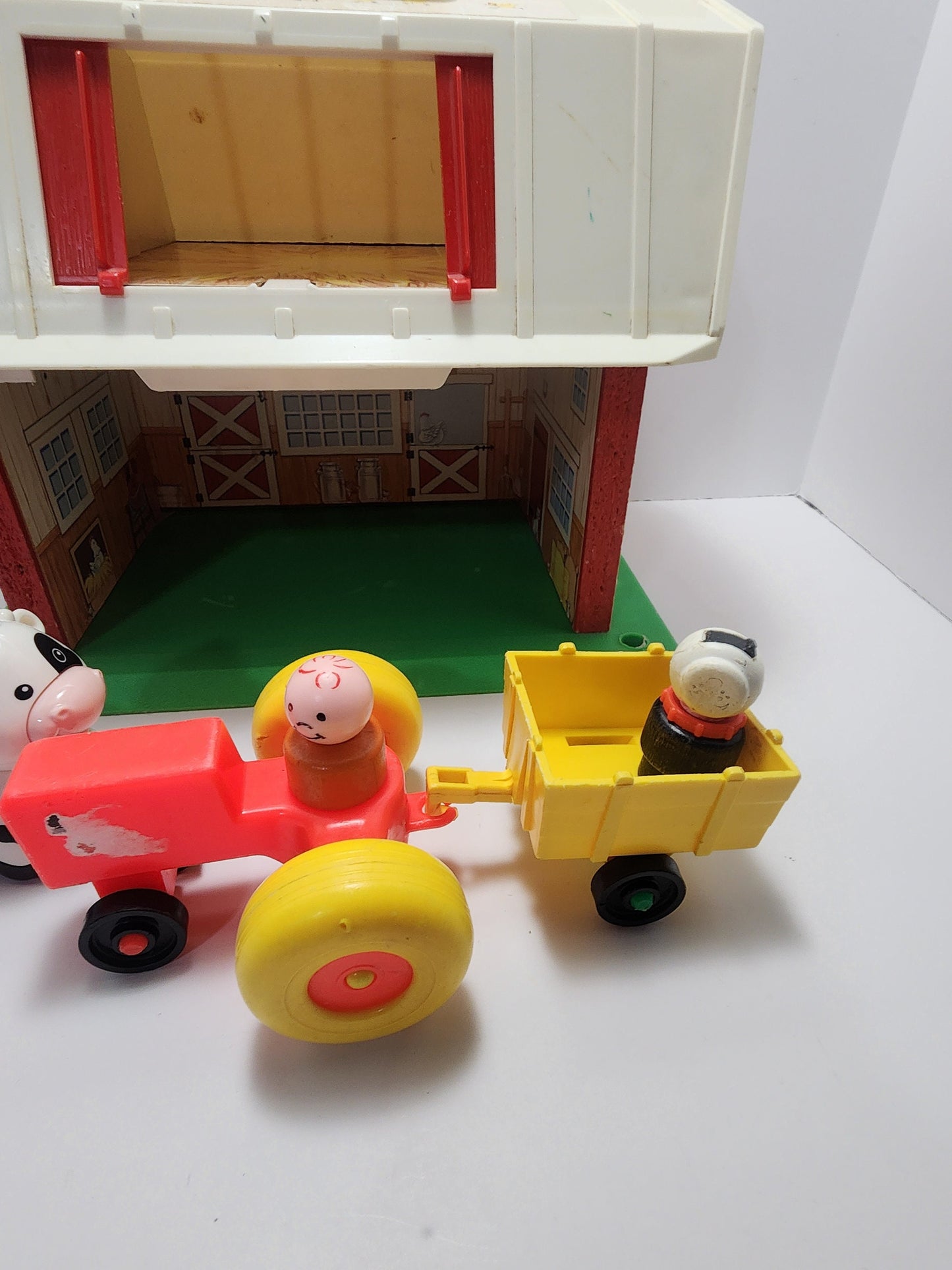 1960s Fisher Price Barn Farm Playset - Fisher Price Toys - Fisher Price Playset - Farm Toys - Playset - Pretend Toys