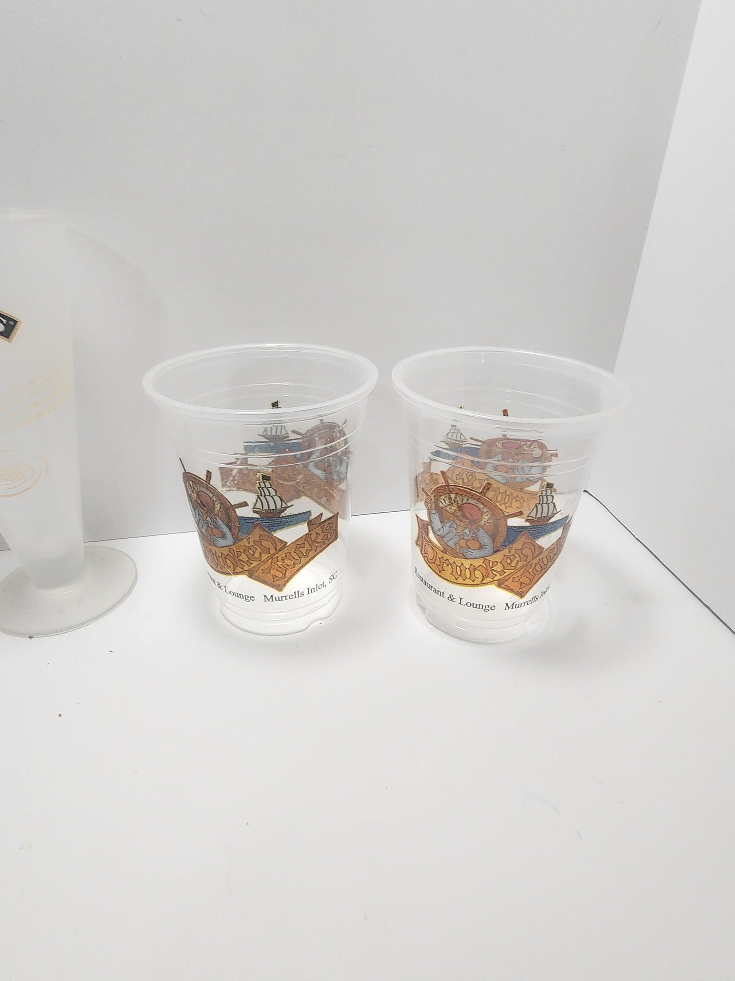 Drinking Glasses - Bacardi Oakheart Rum Drinking Glass - Baileys Irish Cream Swirl Glass - Murrells Inlet Captain Jack Drinking Glasses