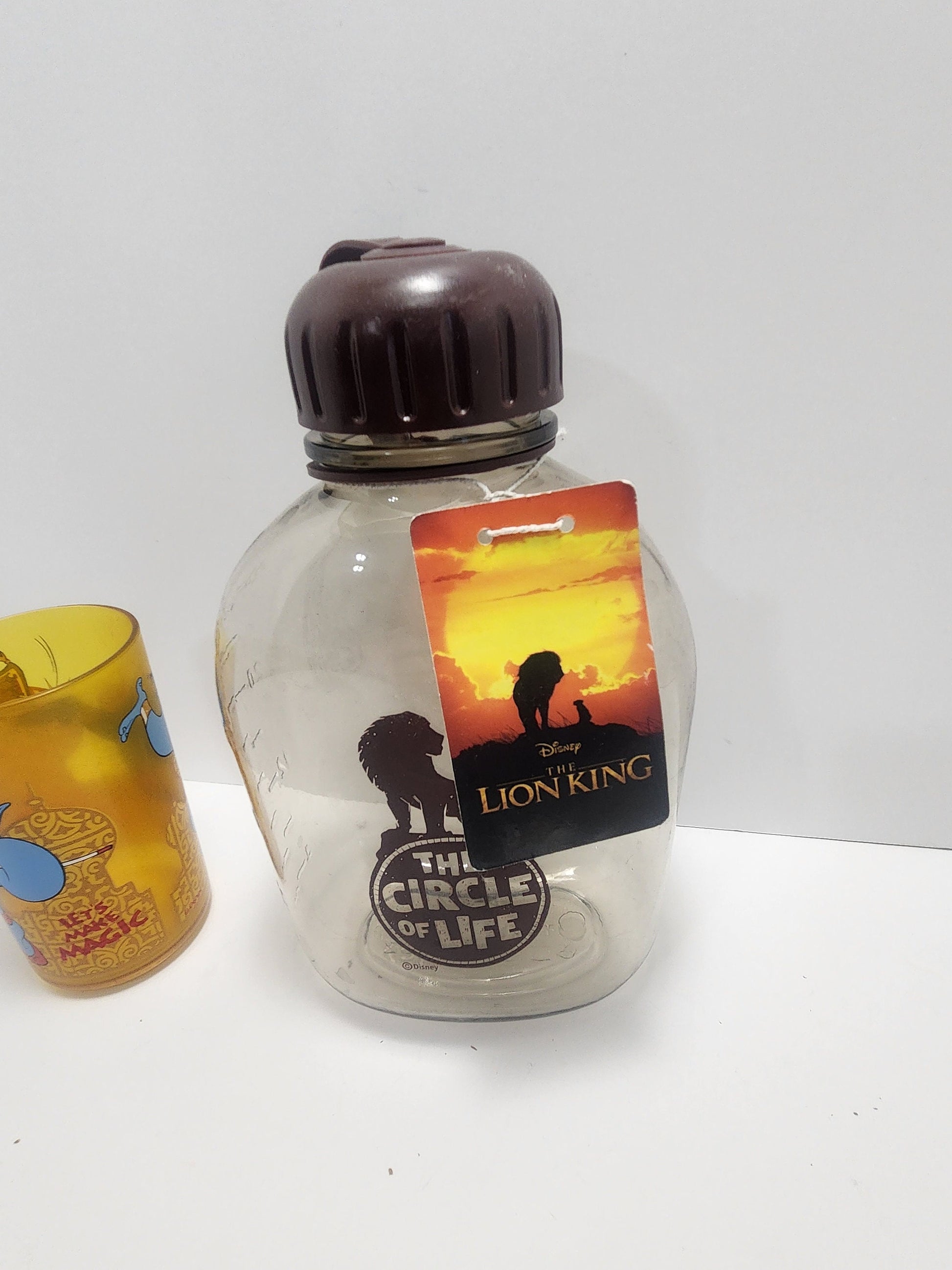 Disney Drinkware - Disney The Lion King Circle Of Life Tumbler - Vintage 1990s Aladdin Genie Cup - Vintage Disney - Disney Cups