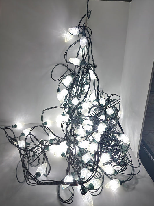 Vintage Christmas Lights Big Bulb White Lights - Christmas - Vintage Christmas - Christmas Lights - Lights - String Lights